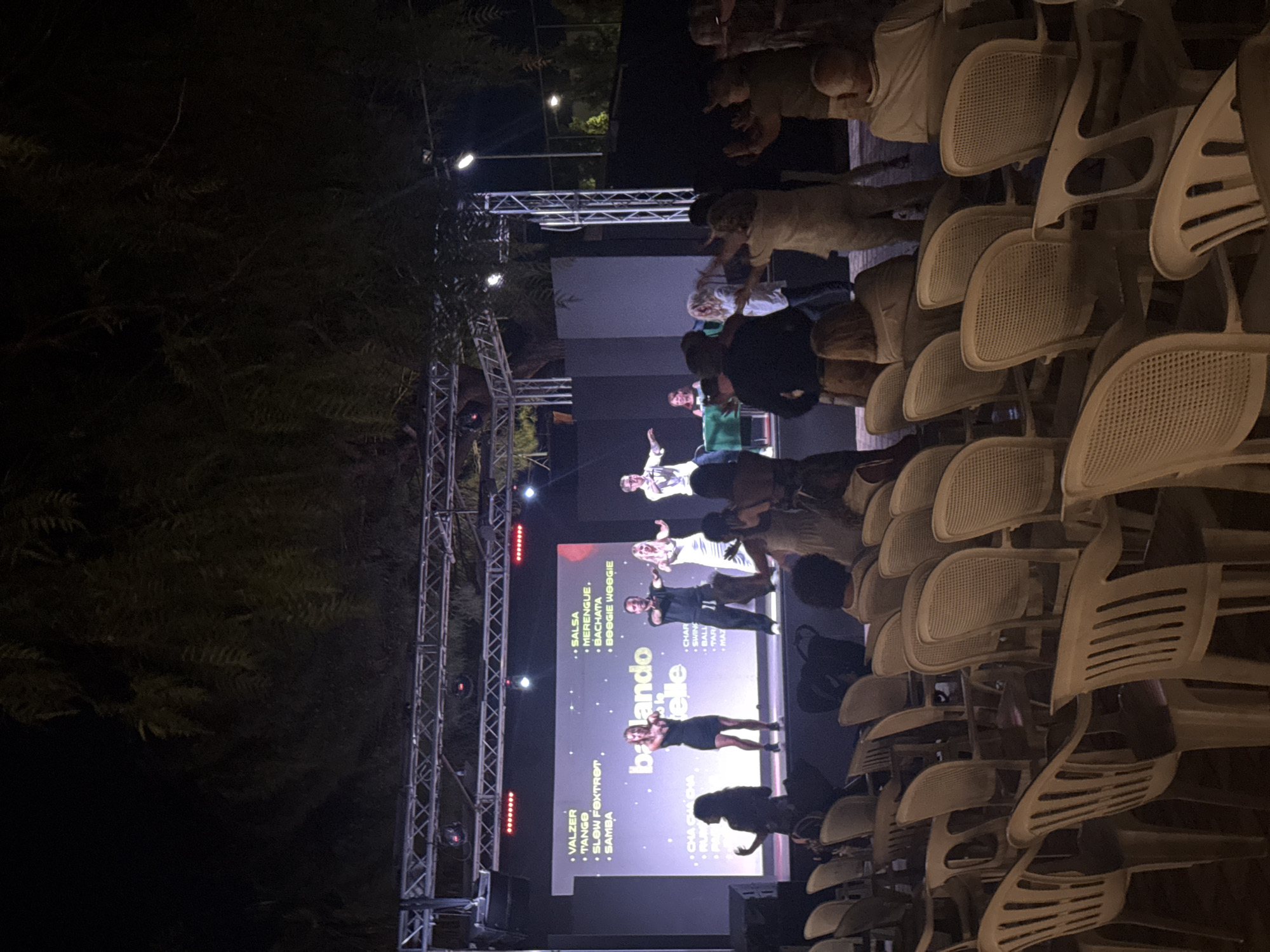 Open-air ballroom dance night in Isola delle Femmine, Sicily