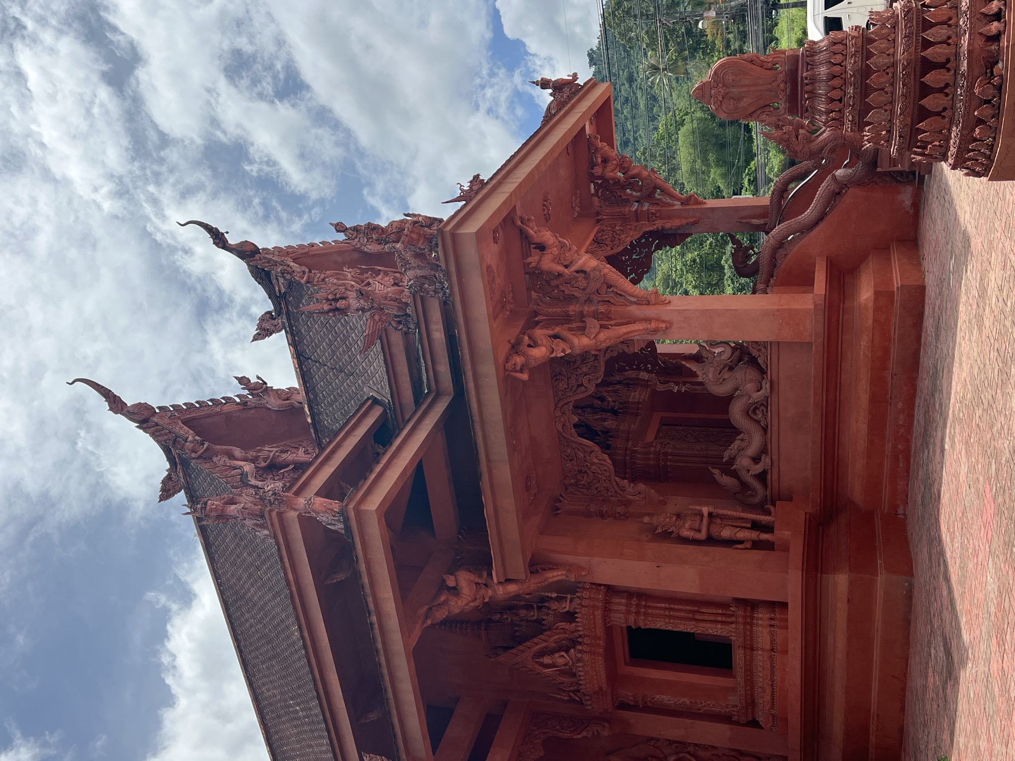 Exploring a red temple complex and its surroundings in Ko Samui