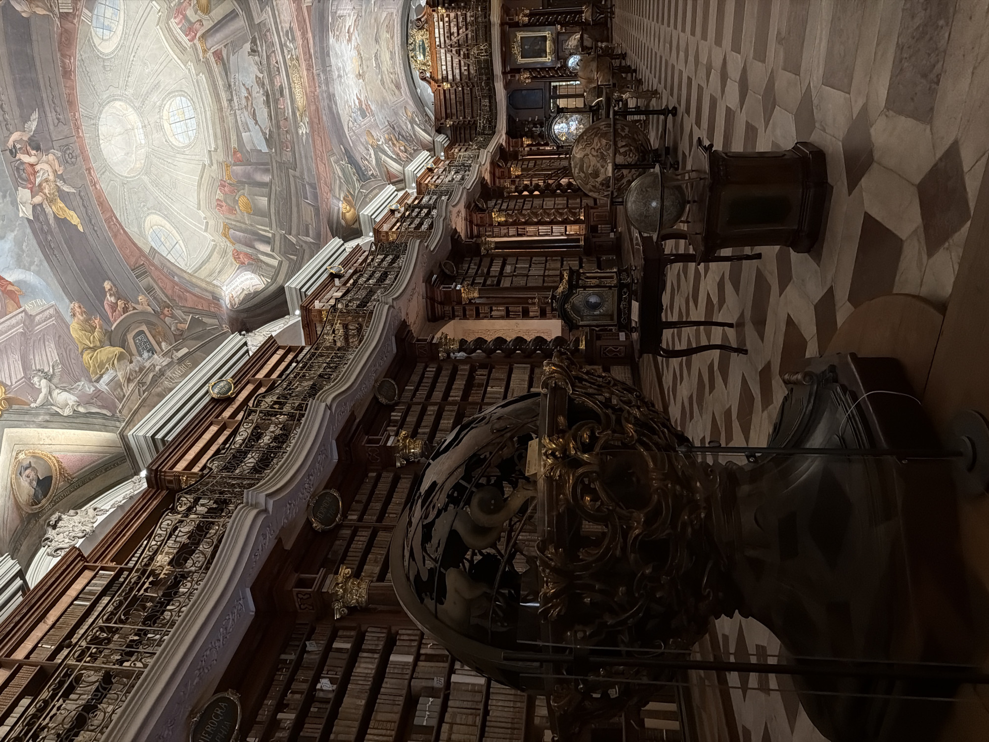 Inside the Klementinum's stunning Baroque library halls, Prague