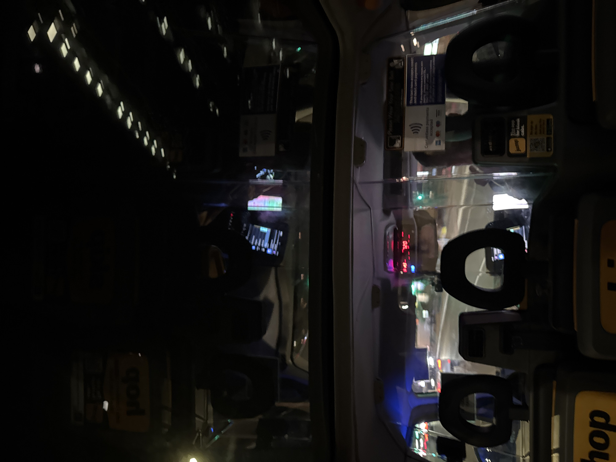 Nighttime taxi ride captured in London