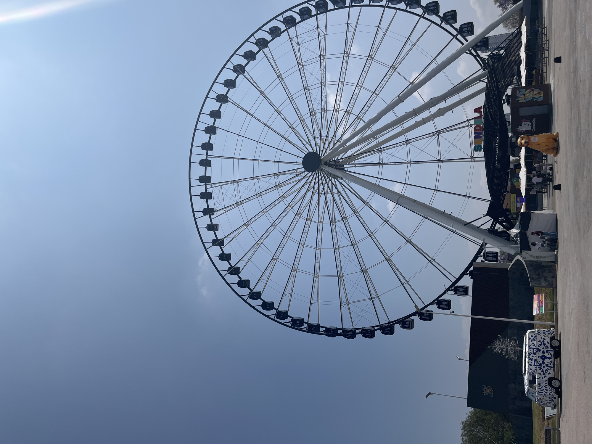 Ferris wheel spotted in Puebla, Mexico street scene