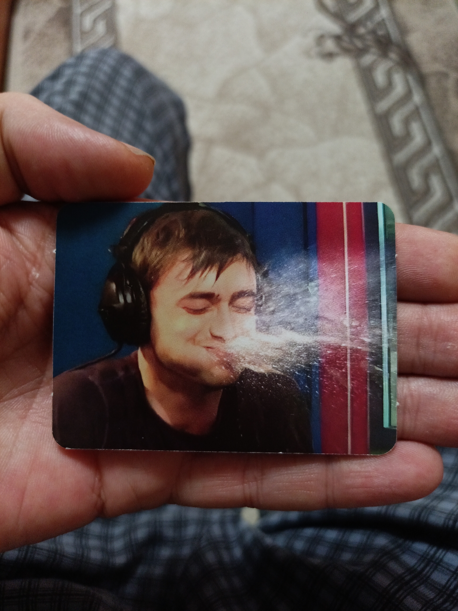 Pop culture trading cards flipped through in Nyagan, Russia
