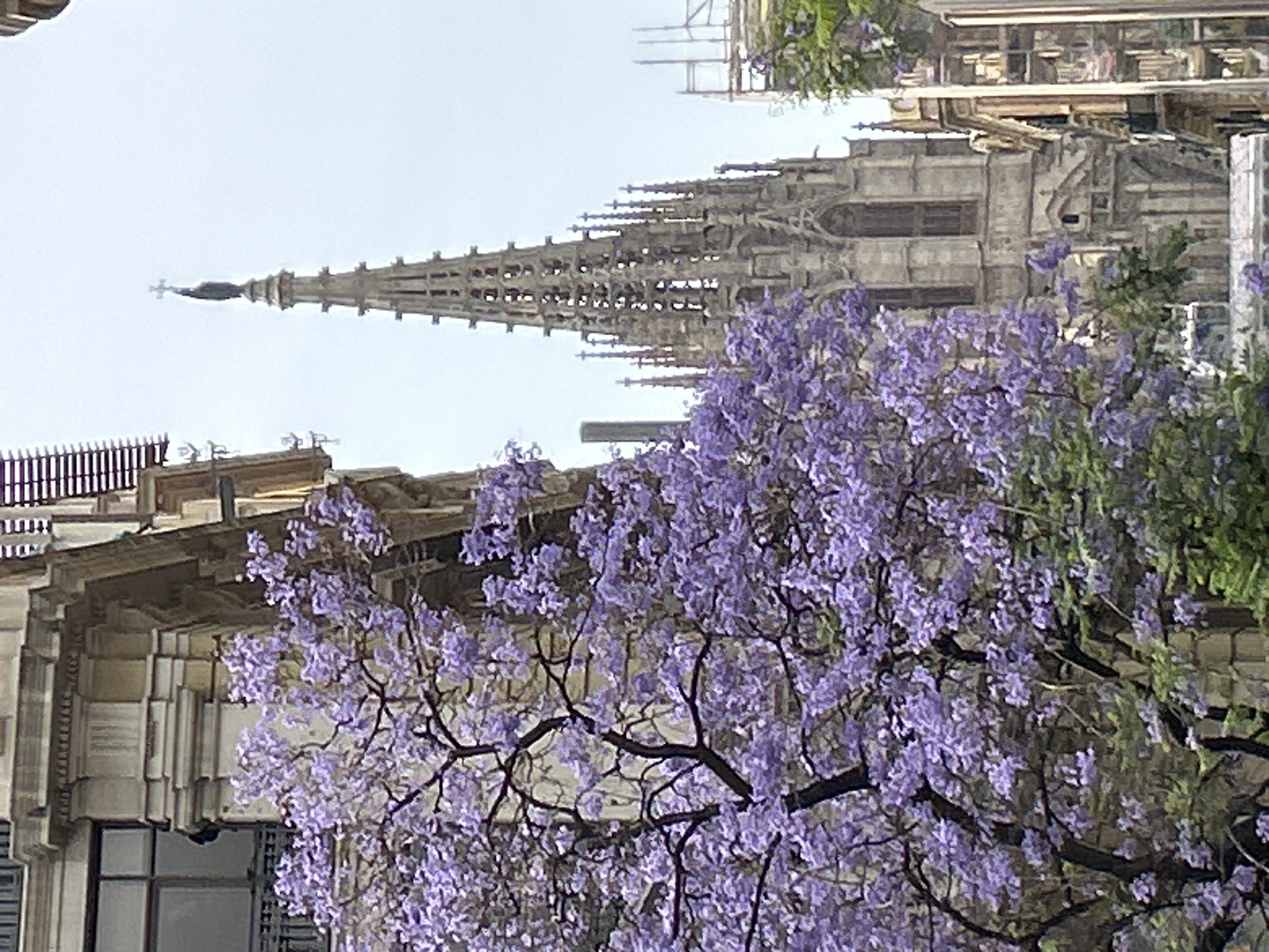 Morning street life captured across Barcelona's city center