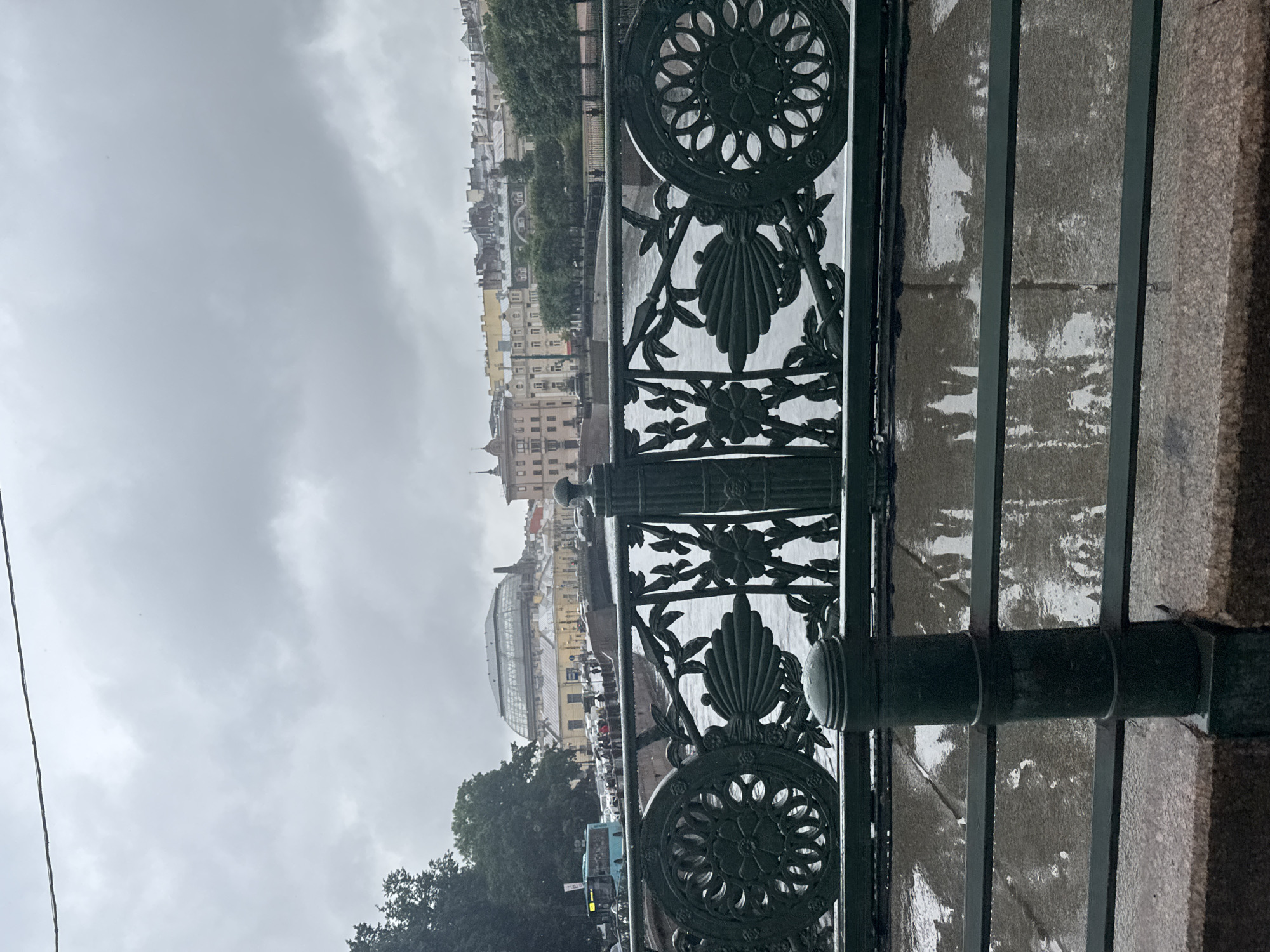 A rainy Saint Petersburg morning across landmarks, streets, and courtyards