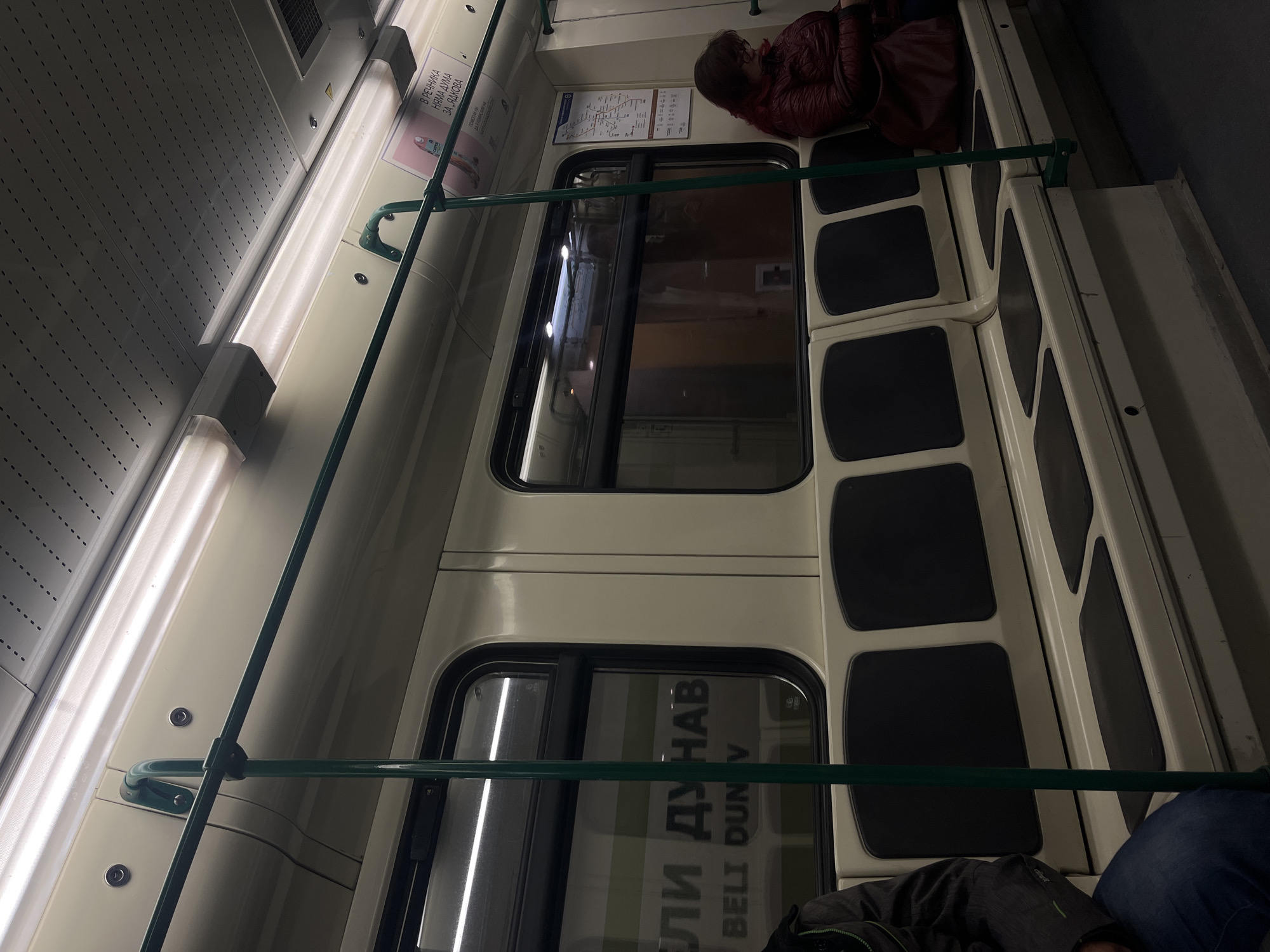Passenger spotted on train wearing athletic clothing