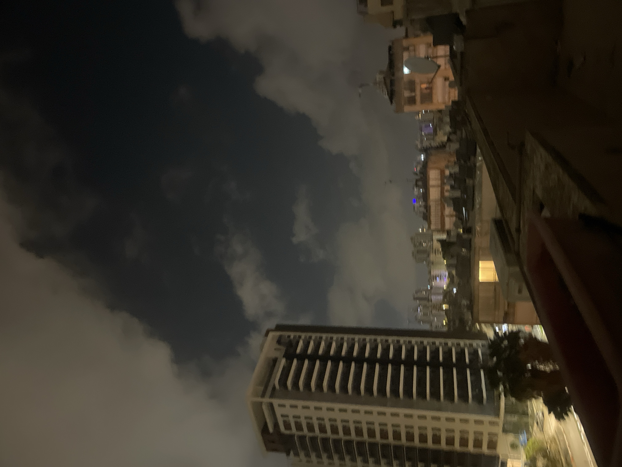 Petah Tikva resident documents nighttime cityscape and late dinner