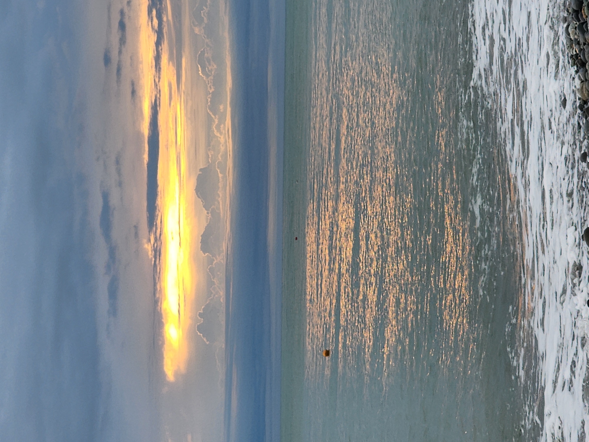 Evening beach scenes documented along Sochi's Black Sea coastline