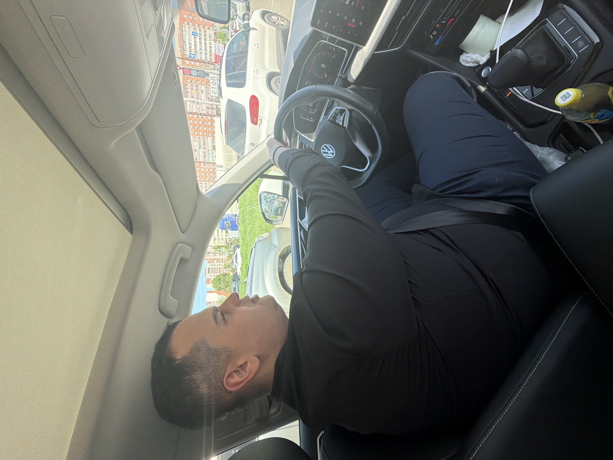 Driver observed in vehicle in Krasnoyarsk, Russia