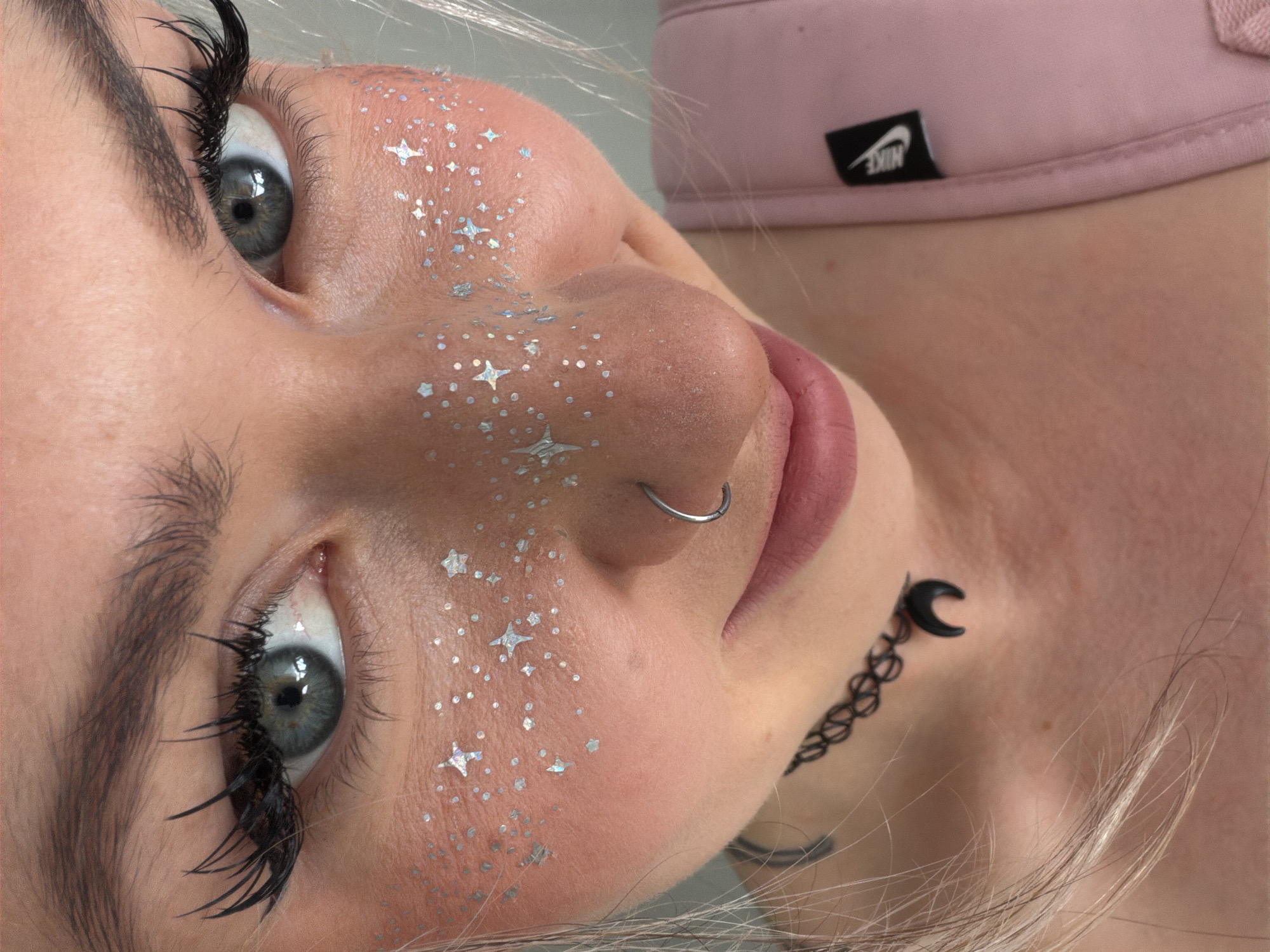 Person with glitter face art spotted in Budva