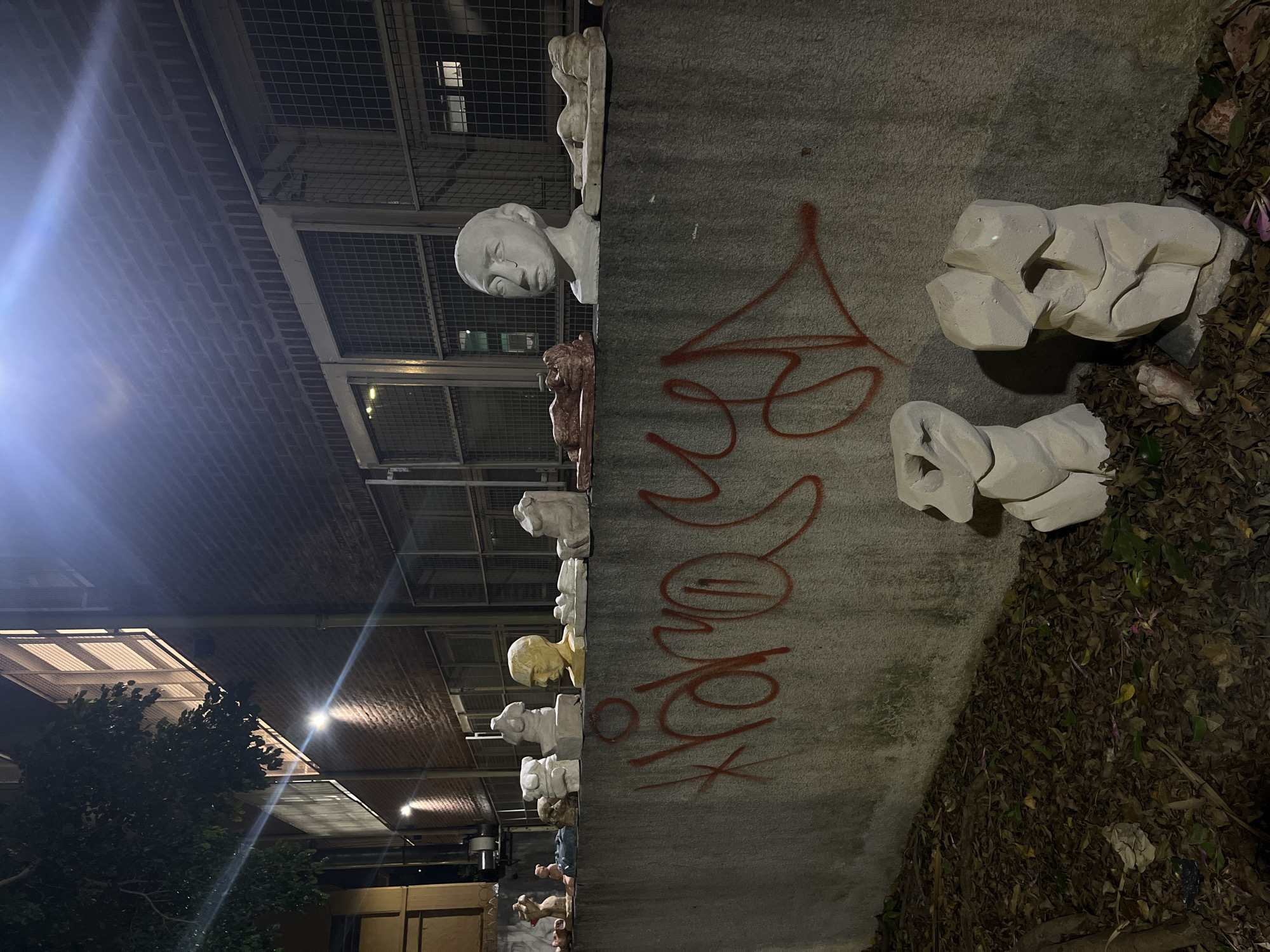 Nighttime art and urban scenes documented across Buenos Aires