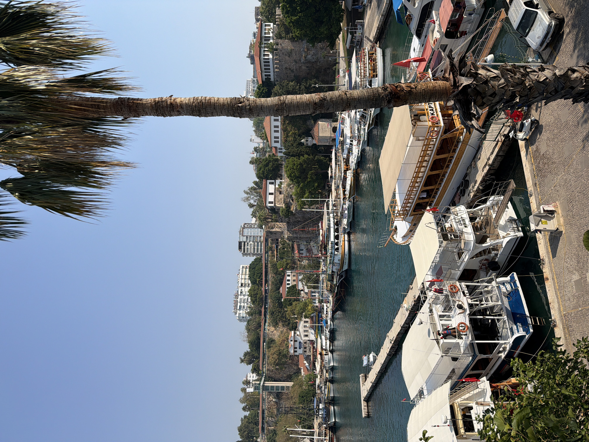 Antalya's Kaleiçi harbor and old town streets on a summer morning
