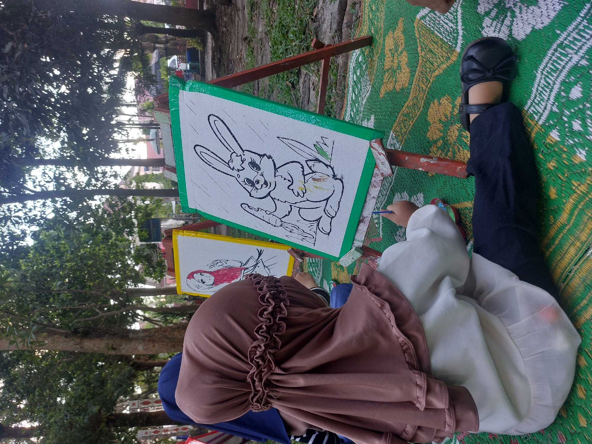 Community art and fitness gathering in Pematang Siantar park
