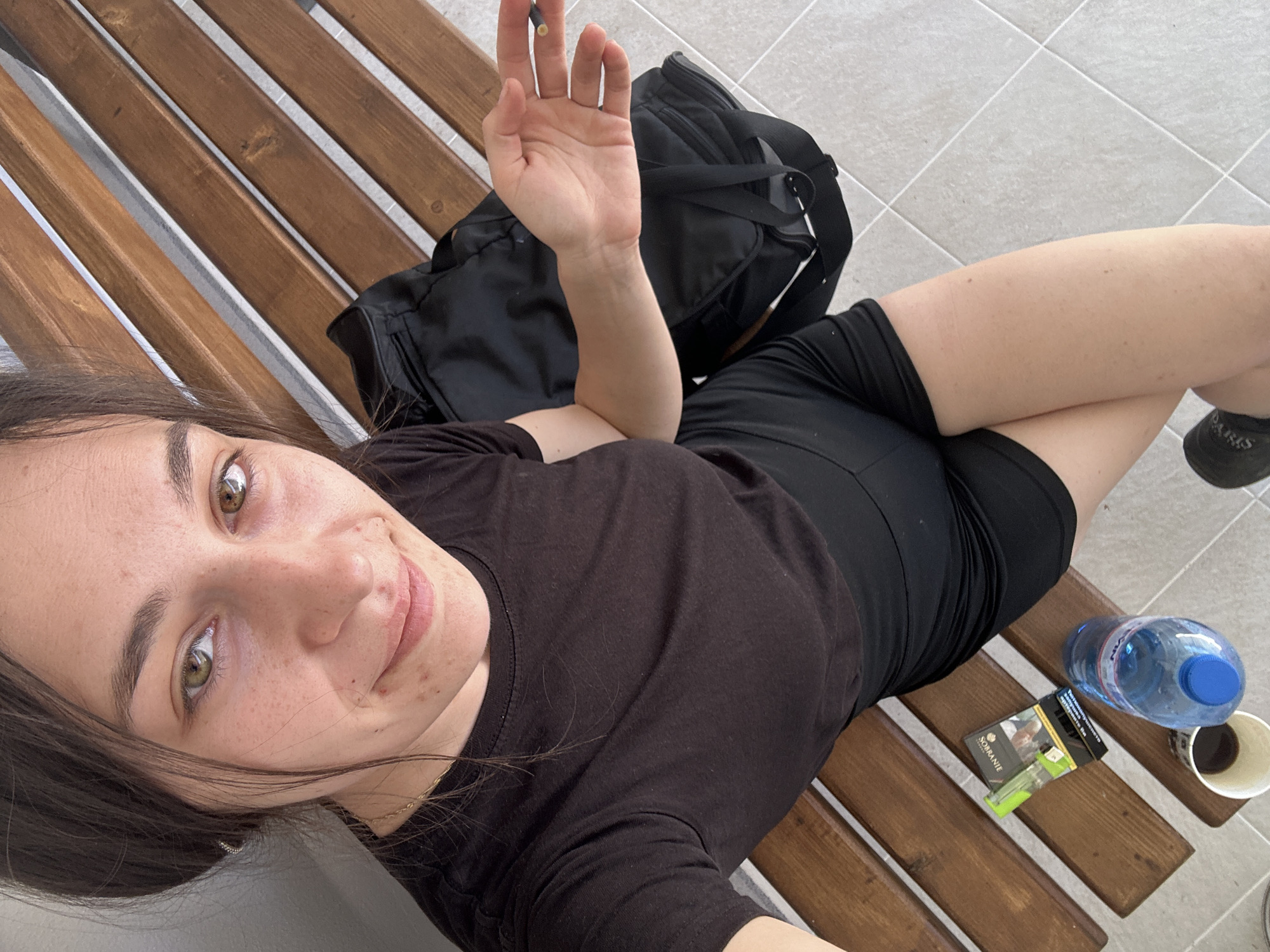 Woman documents leisure time in Resen, Bulgaria