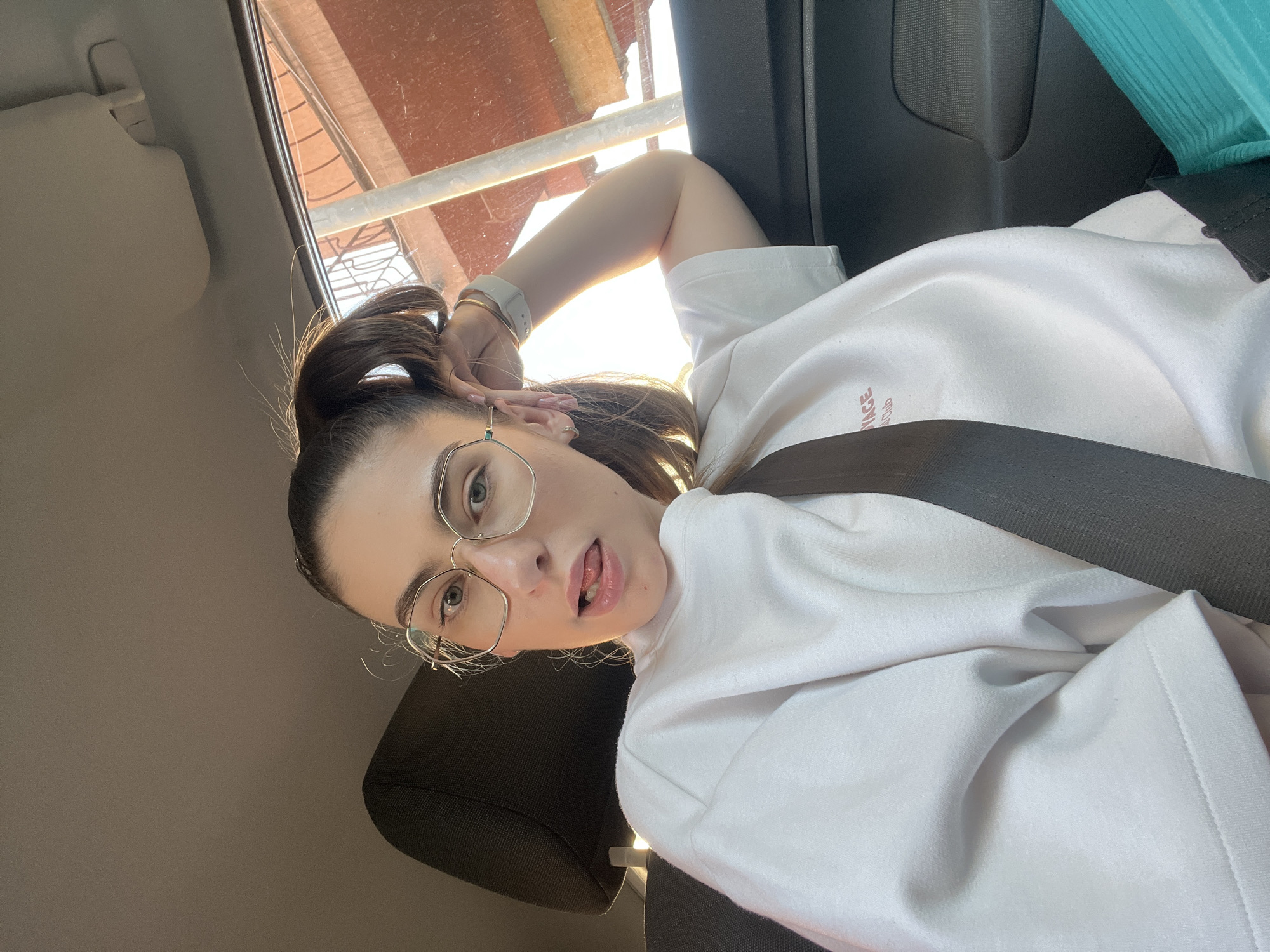 Woman Takes Car Selfies During Brief Stop