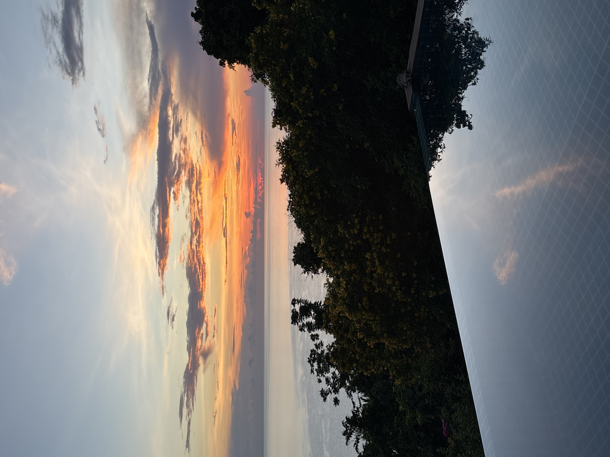 Sunset viewed from infinity pool in Ko Samui