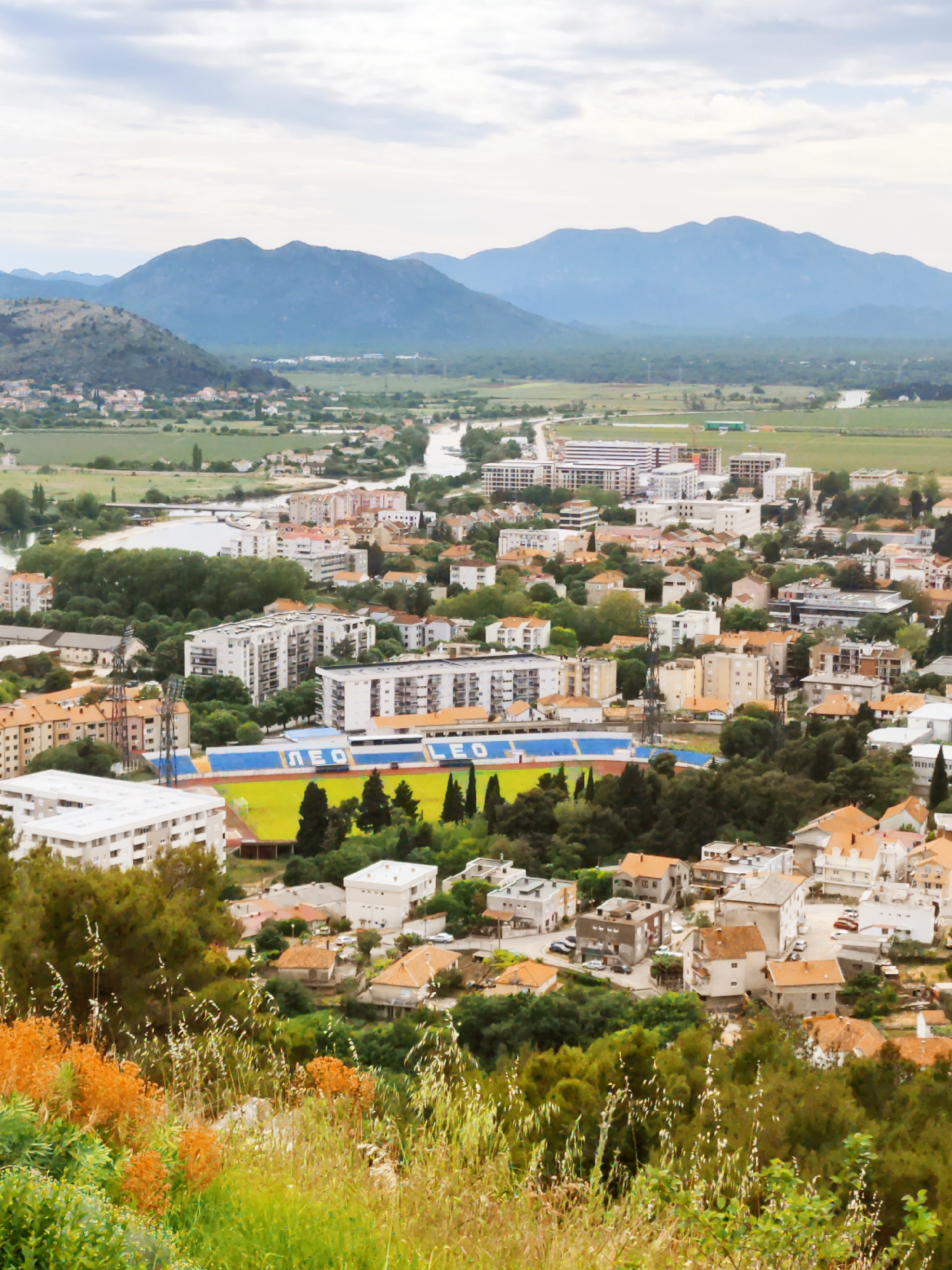 Aerial documentation captures panoramic views of historic Trebinje, Bosnia