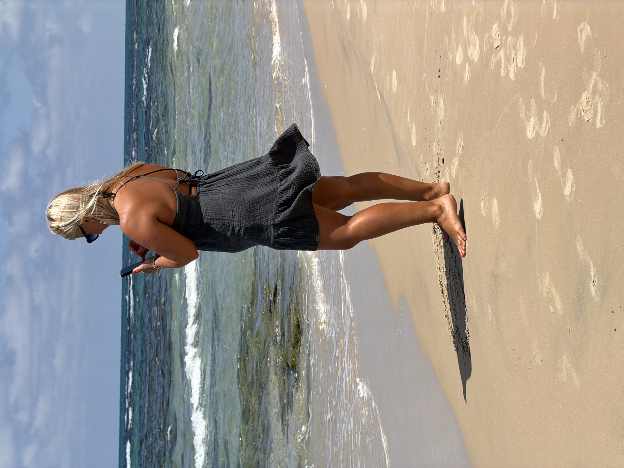 Morning beach scenes documented in Bat Yam, Israel