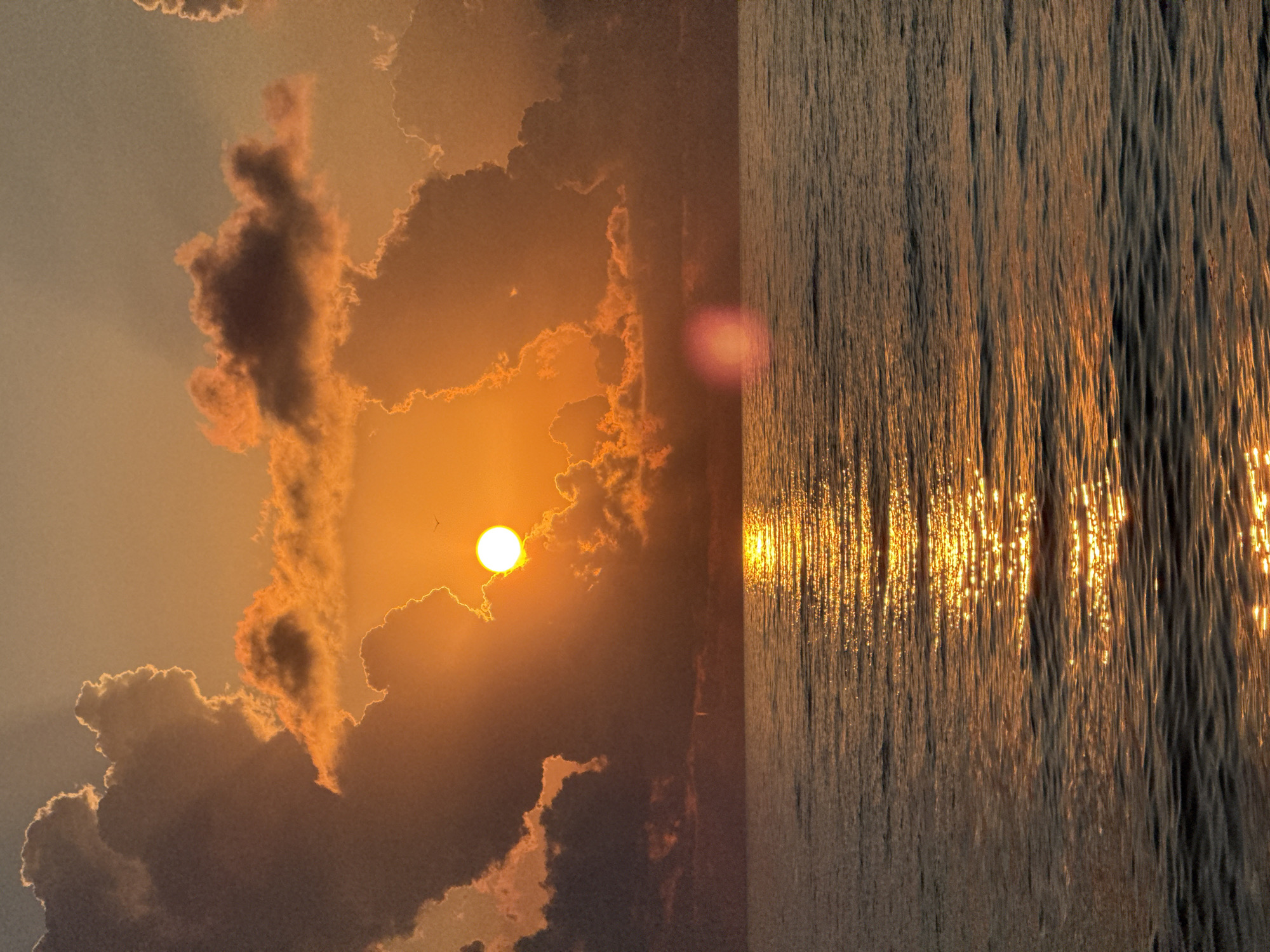 Sunset over the Black Sea from Batumi's shore