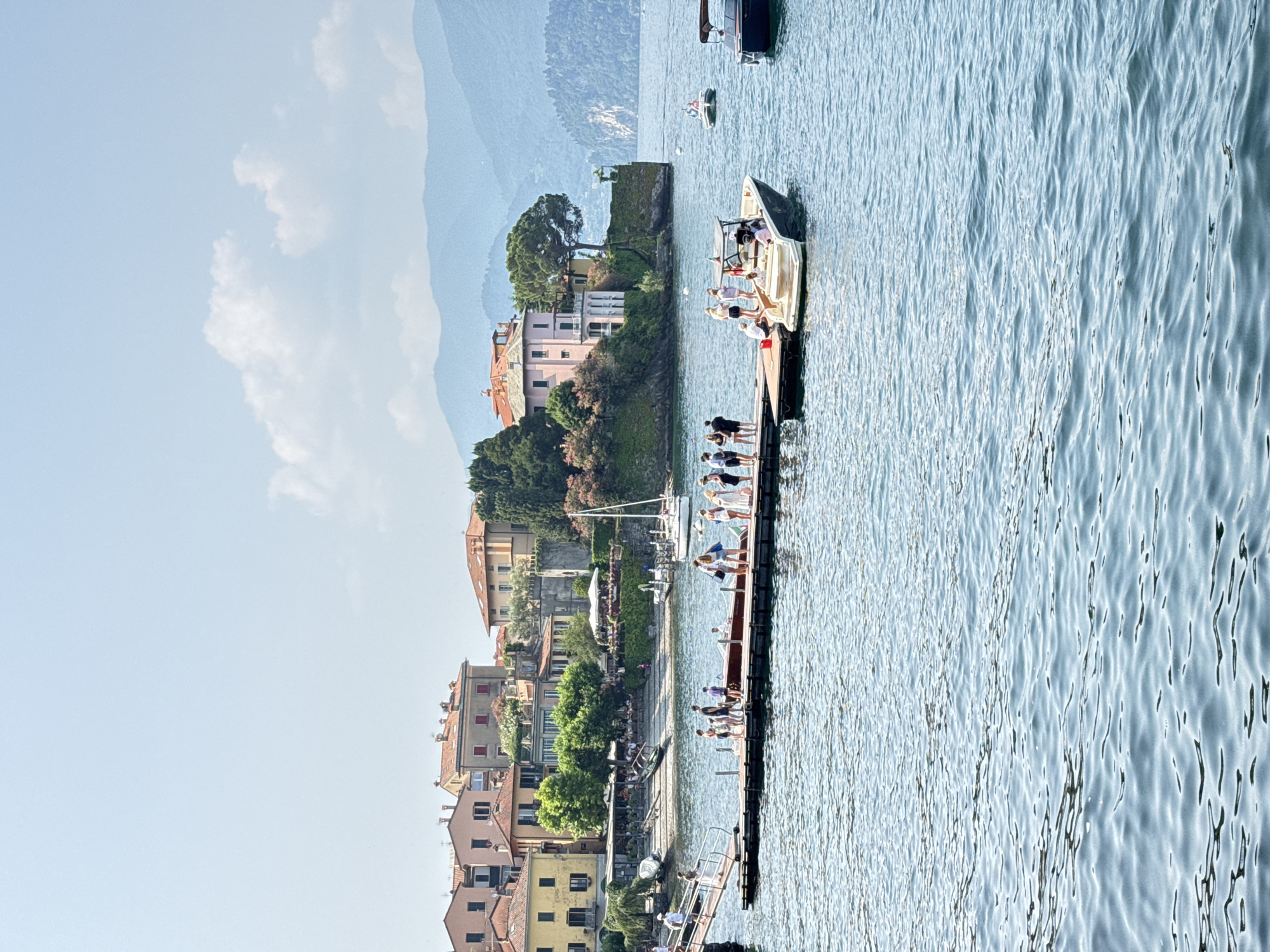 Varenna's Lake Como waterfront on a sunny morning