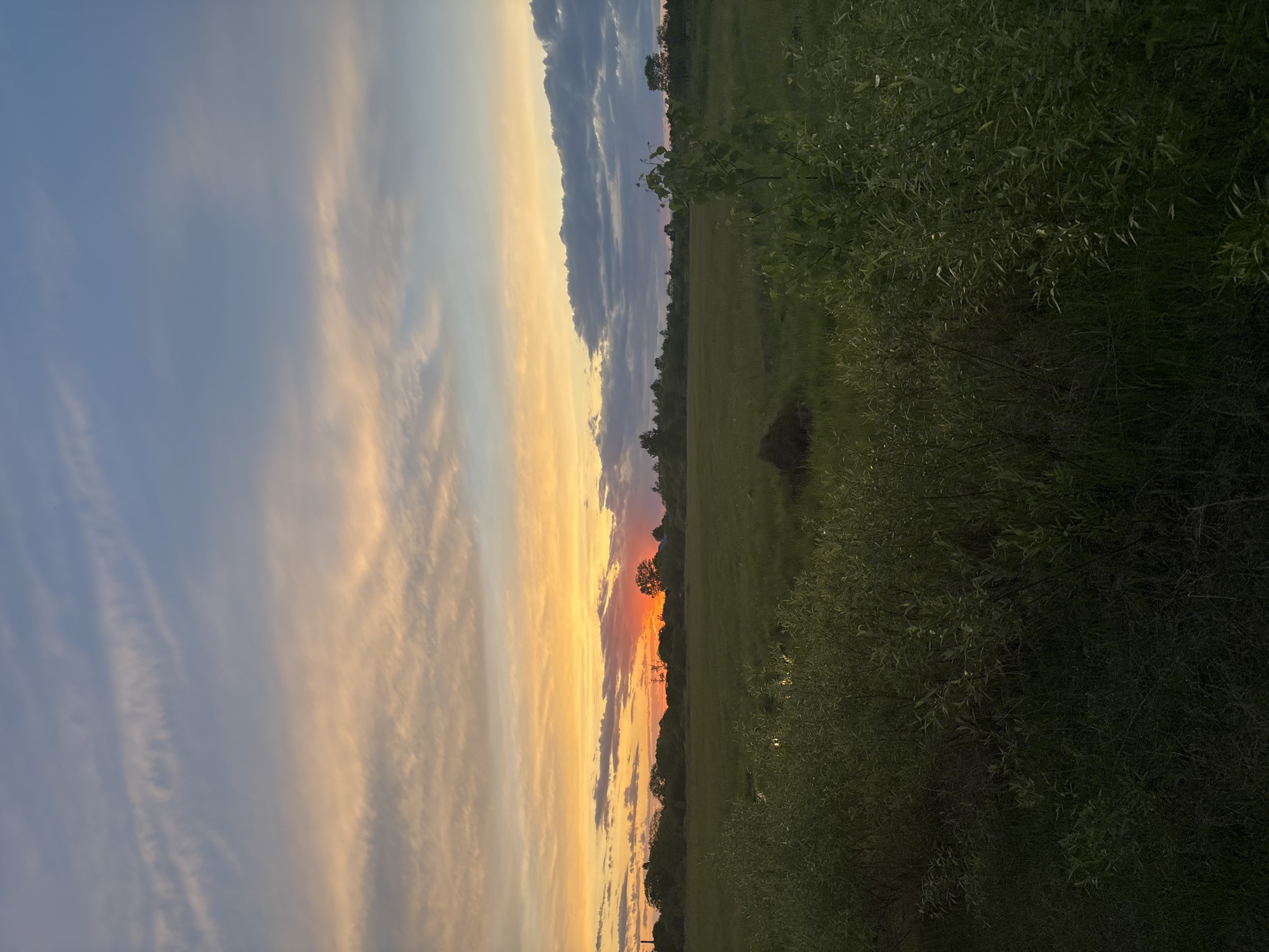 Sunset landscape photographed in Birobidzhan, Russia