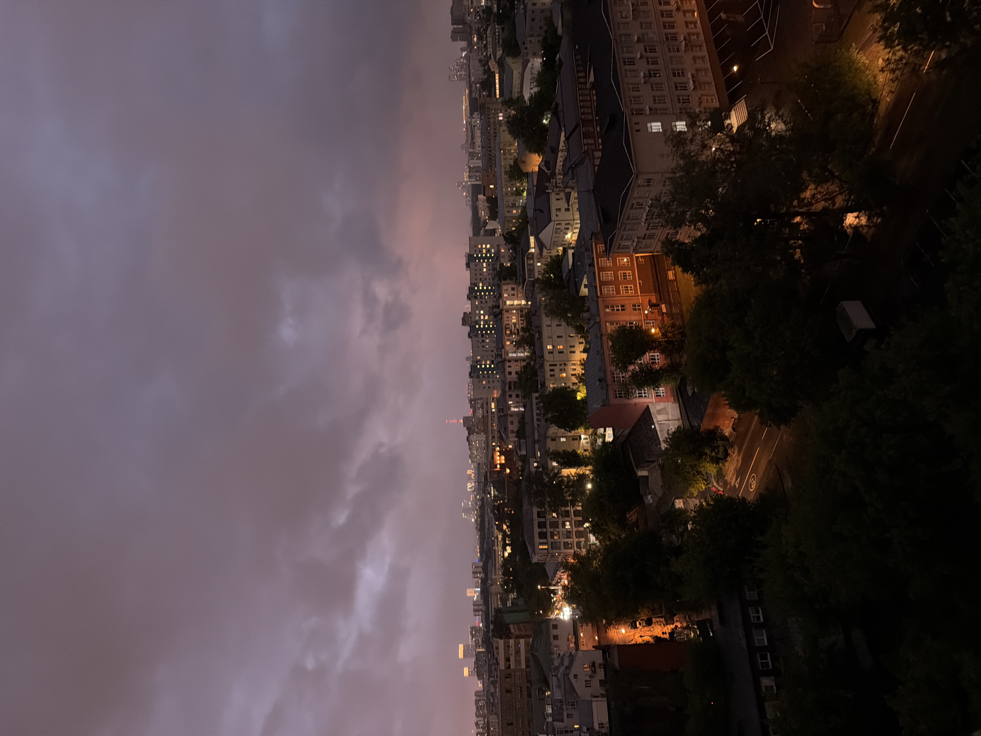 Moscow caught in a moody summer rainstorm at dusk