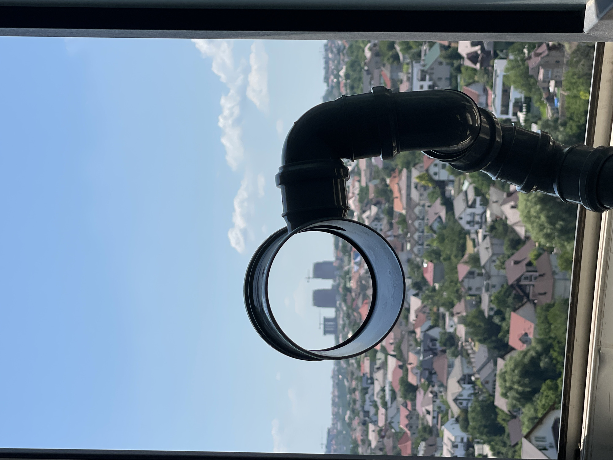 Morning at a high-rise apartment, city views and home project details