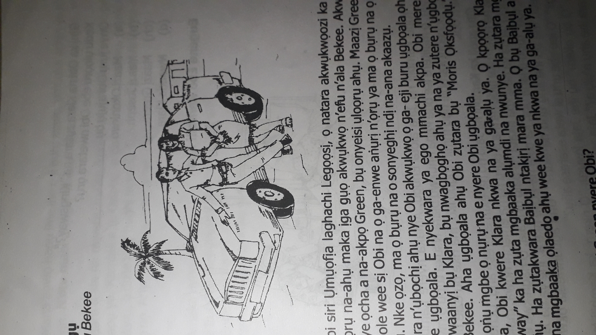 Igbo-language books and local scenes documented in Nkpor, Nigeria