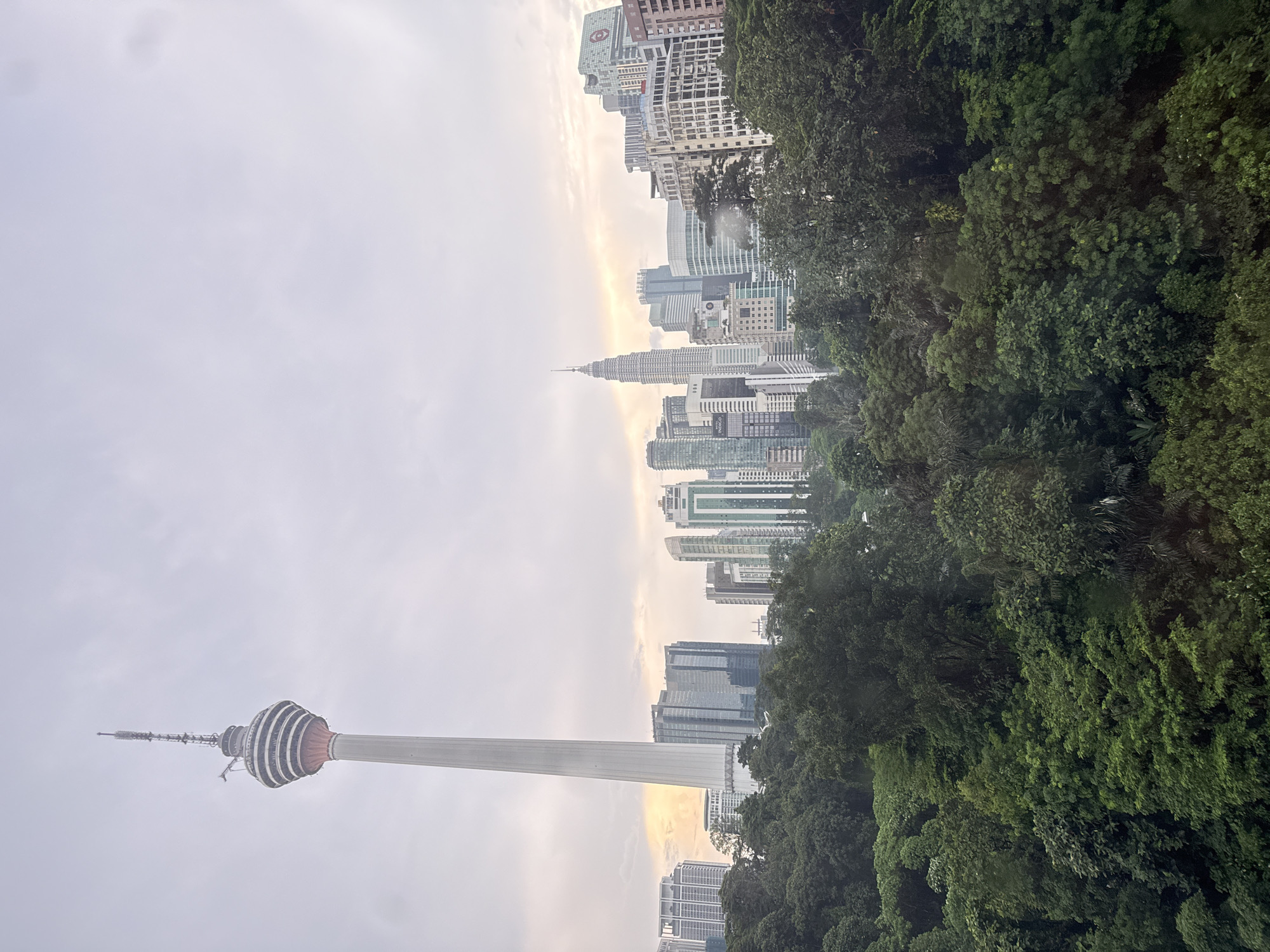 Morning skyline views captured from Kuala Lumpur high-rise building