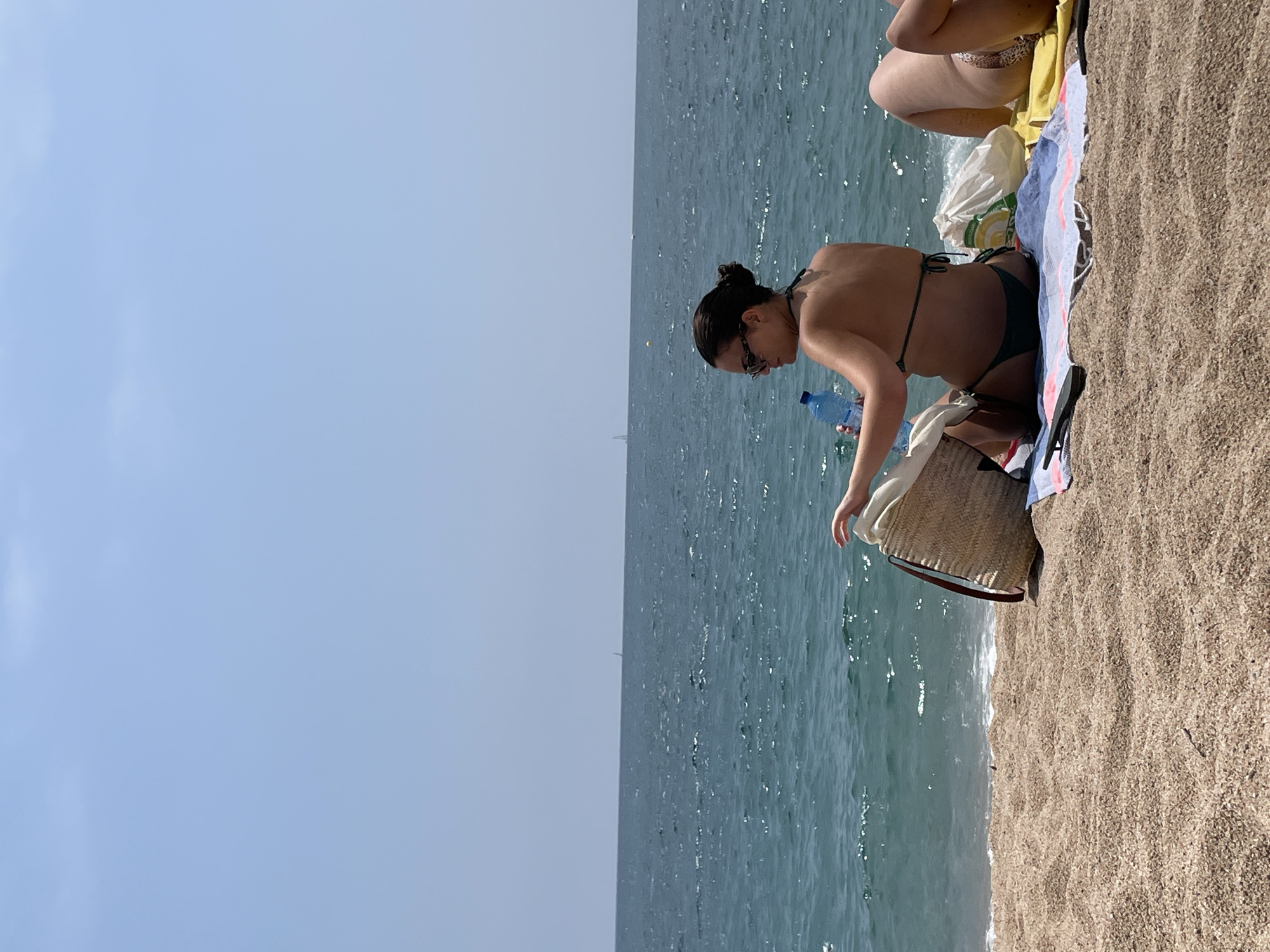 Lazy midsummer afternoon on a Catalan beach