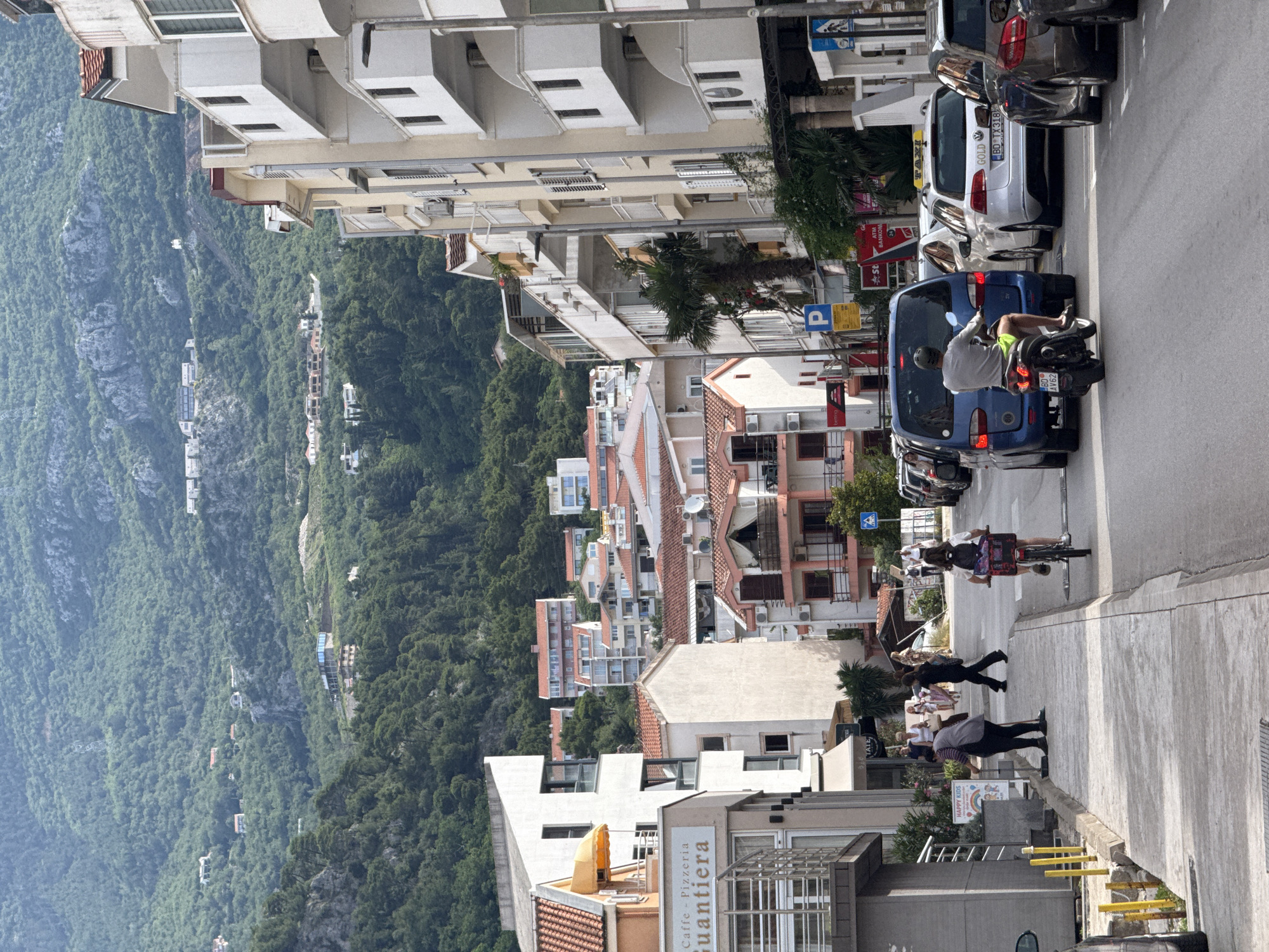 Morning street life documented across Budva, Montenegro