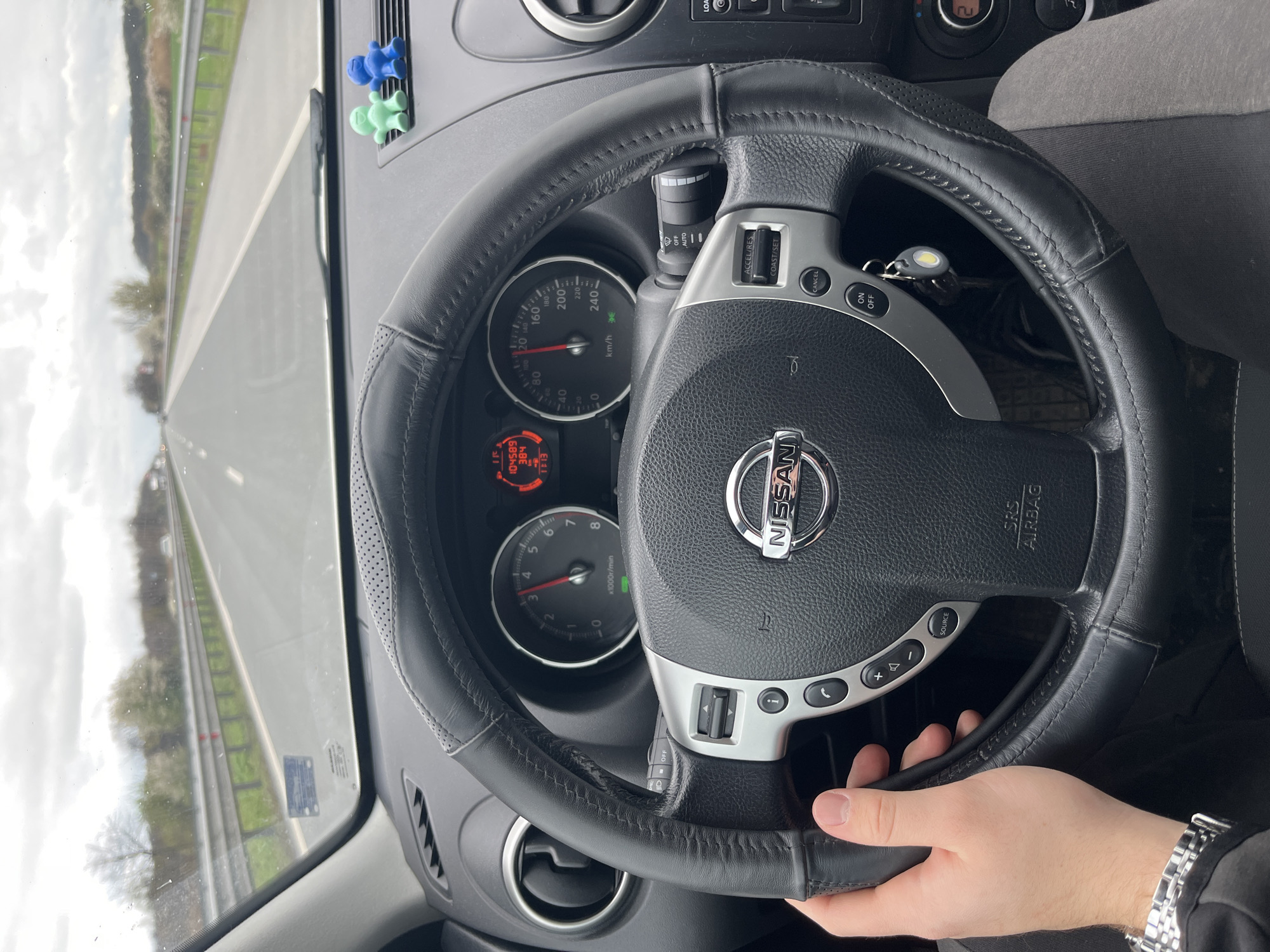 Driver photographed at wheel of Nissan in Bulgaria