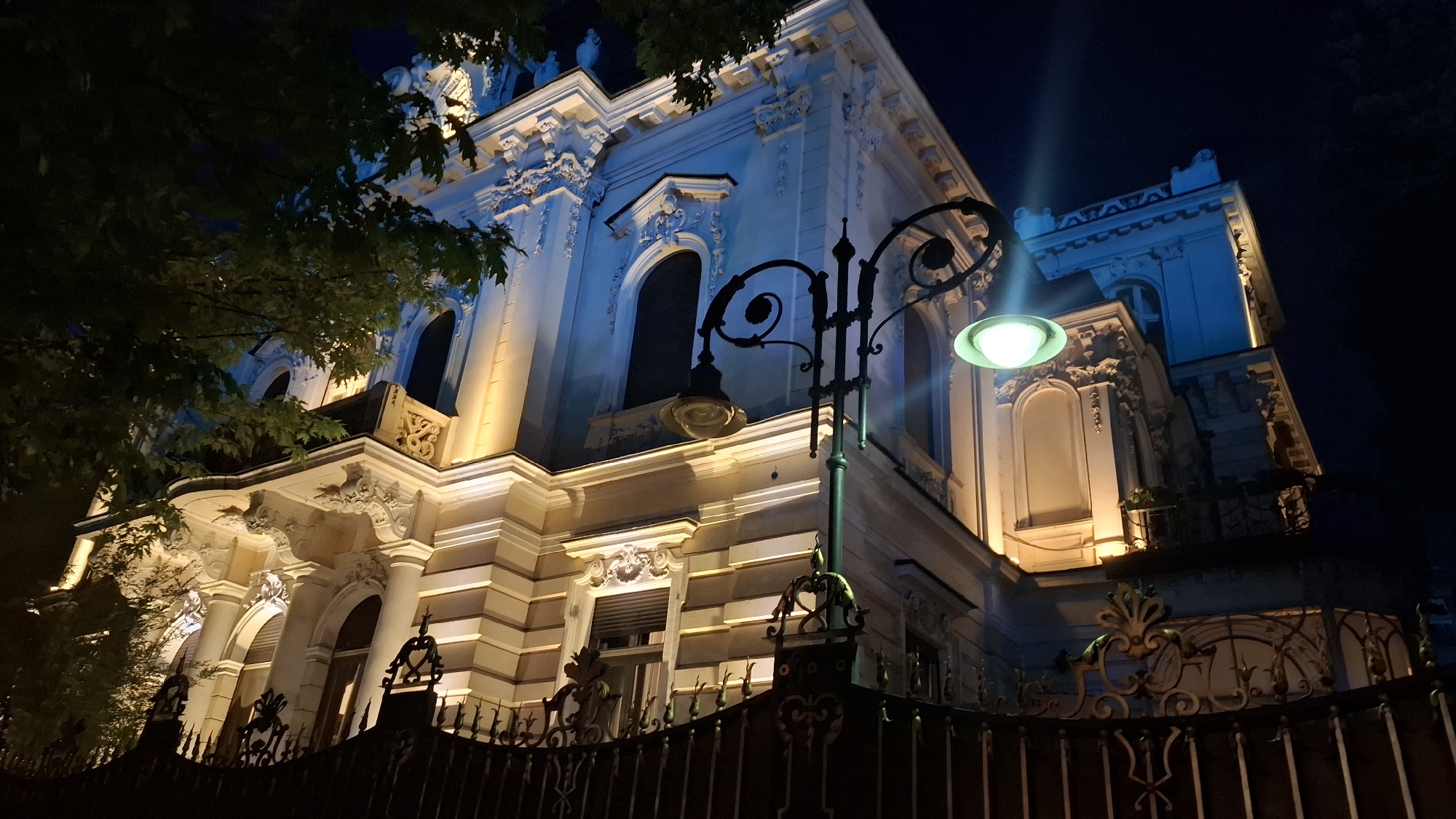 Evening walking tour documents illuminated Sofia landmarks and architecture