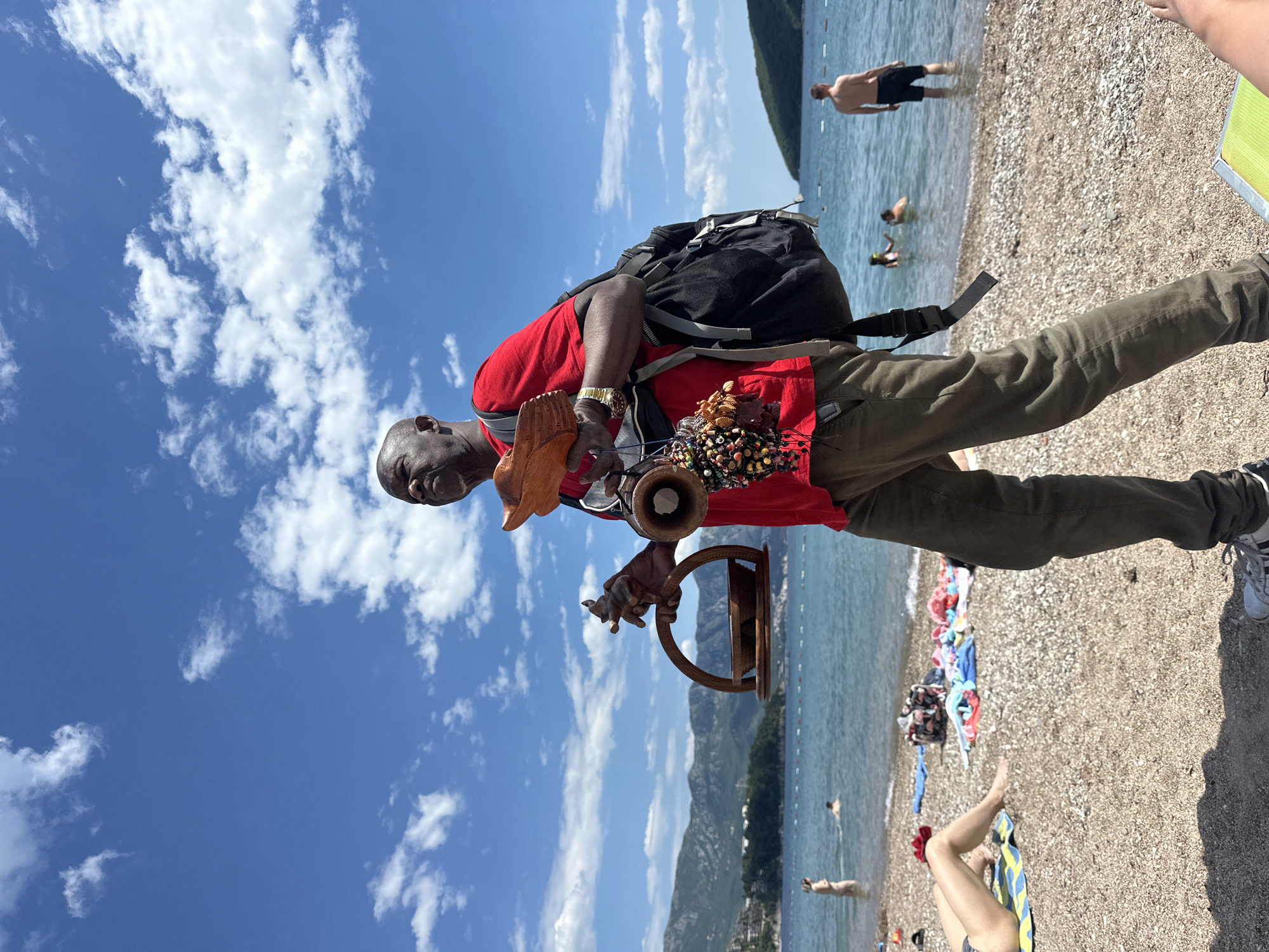 Typical beach day unfolds in Budva, Montenegro