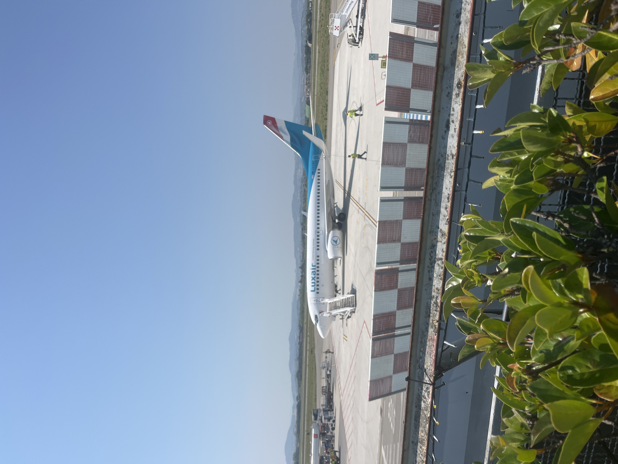 Luxair and Wizz Air on the tarmac at Rimini Airport