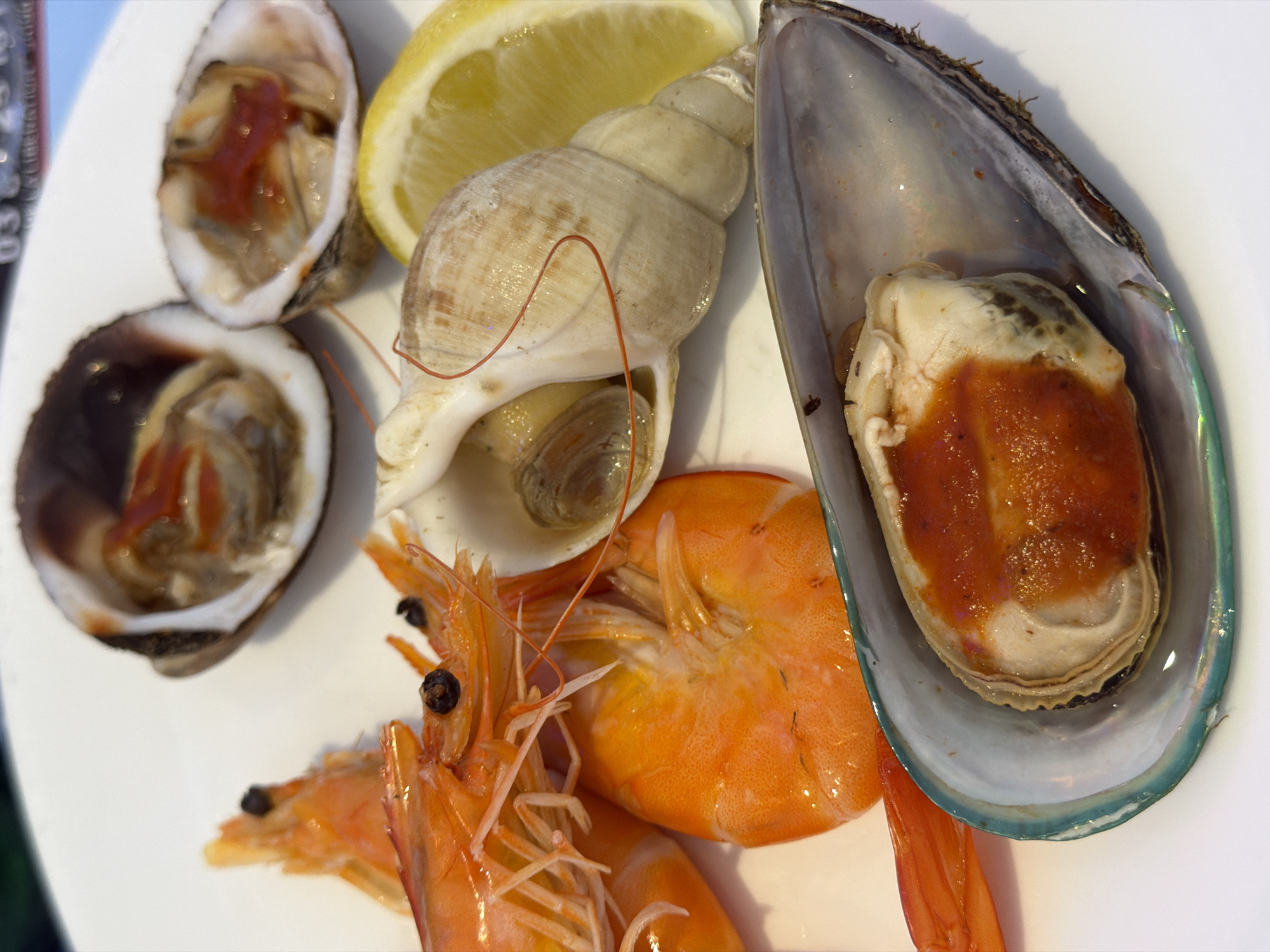 Seafood dish photographed in Audun-le-Tiche, France