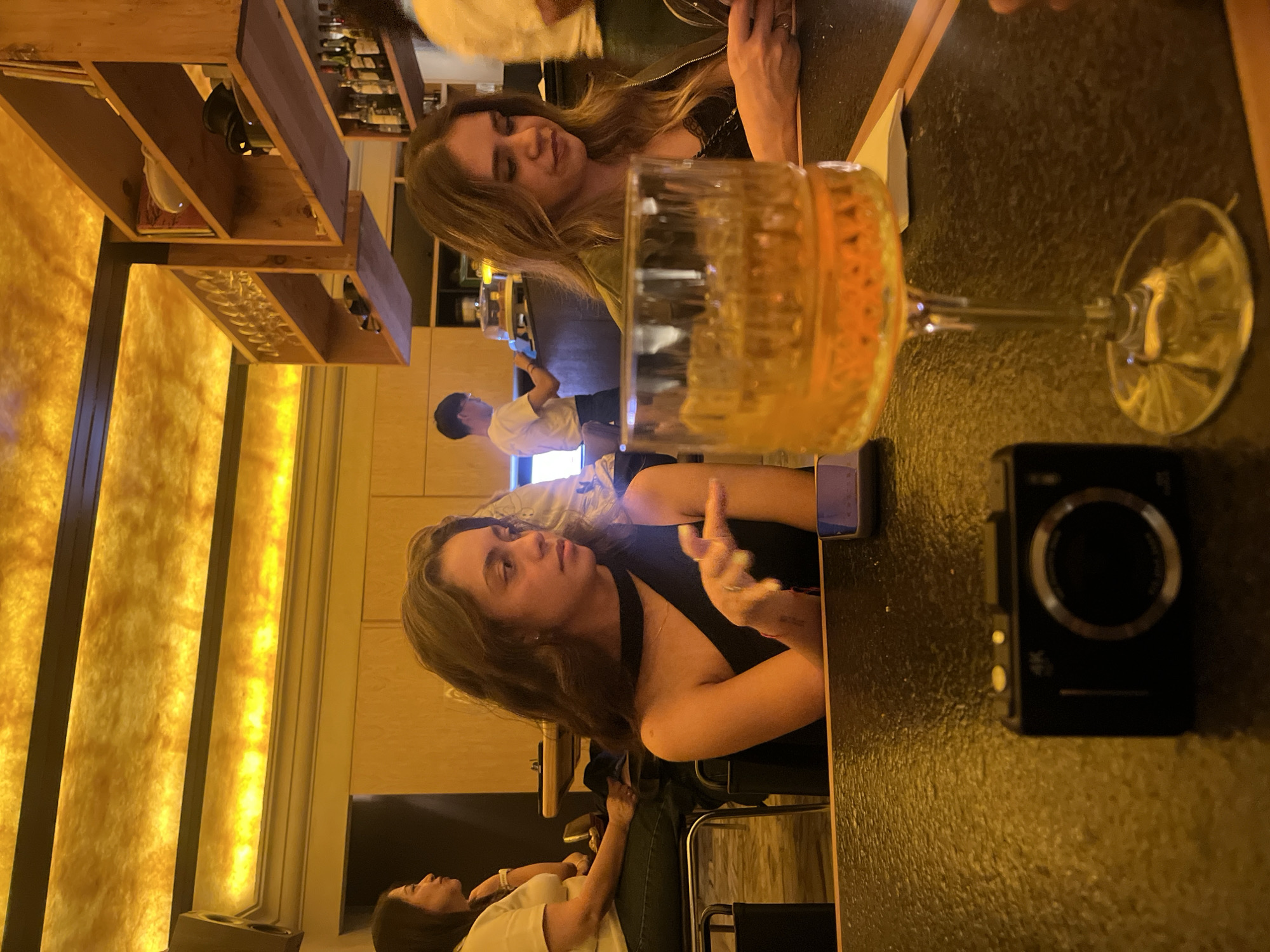 Early morning social gathering documented at Cholula bar