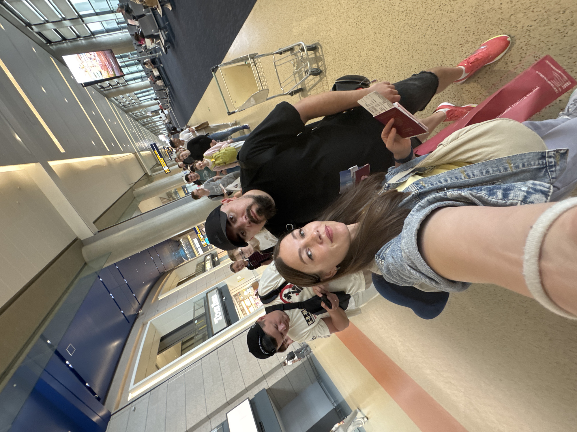 Shanghai Airport Passengers Board Flight to Russia