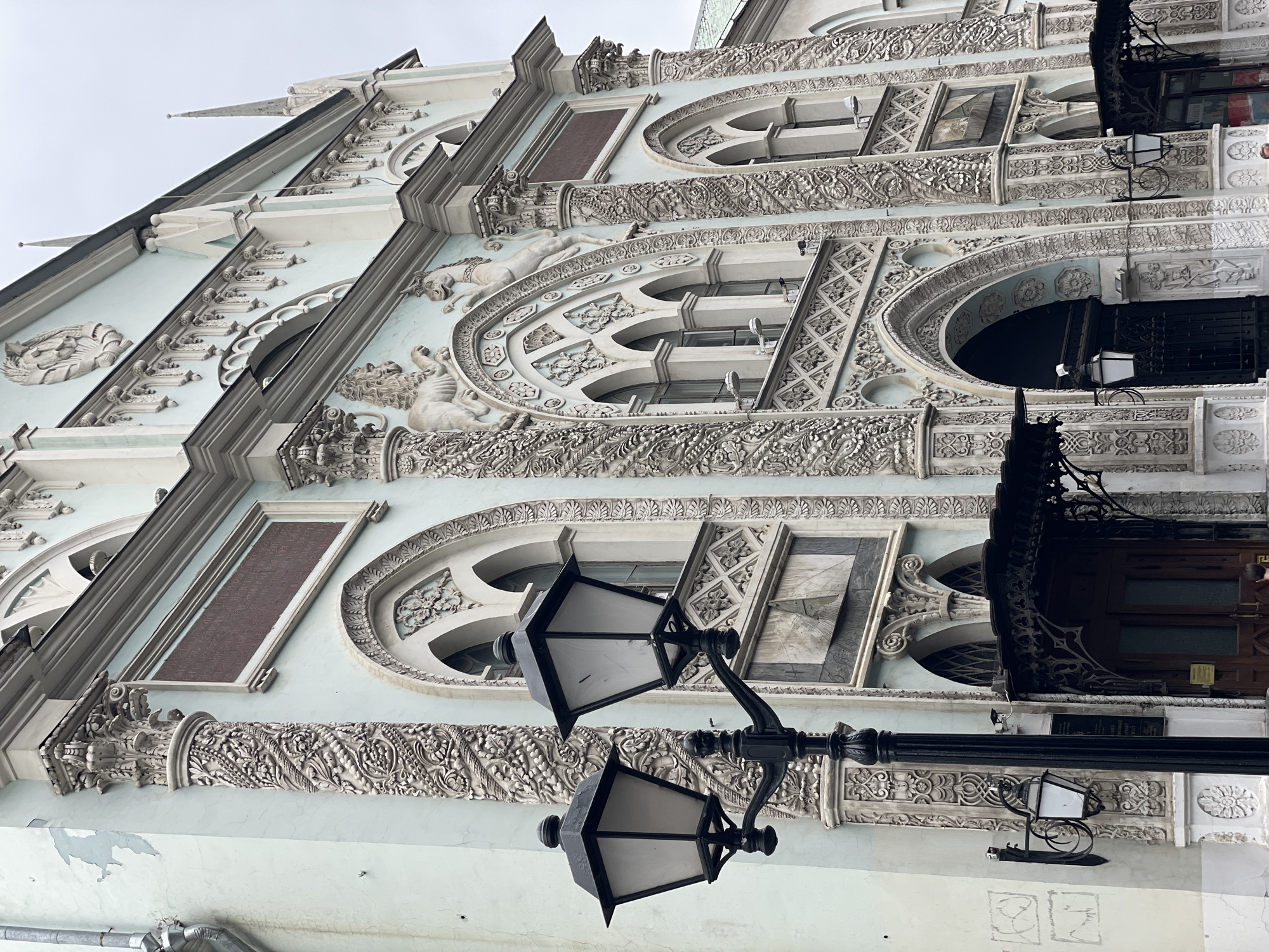 Central Moscow streets and landmarks on a June morning