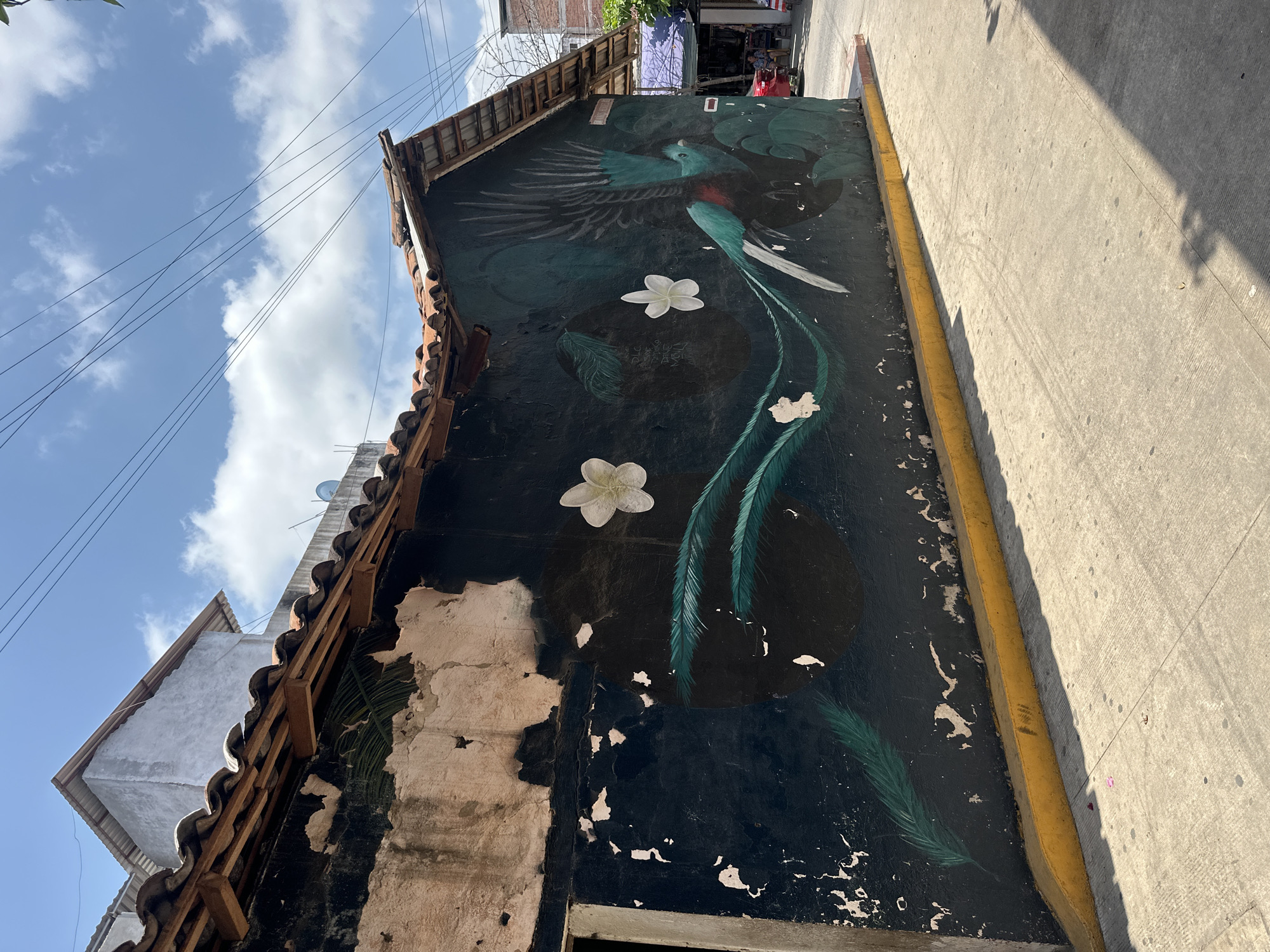 Jaguar mural documented on building wall in Atoyac de Álvarez