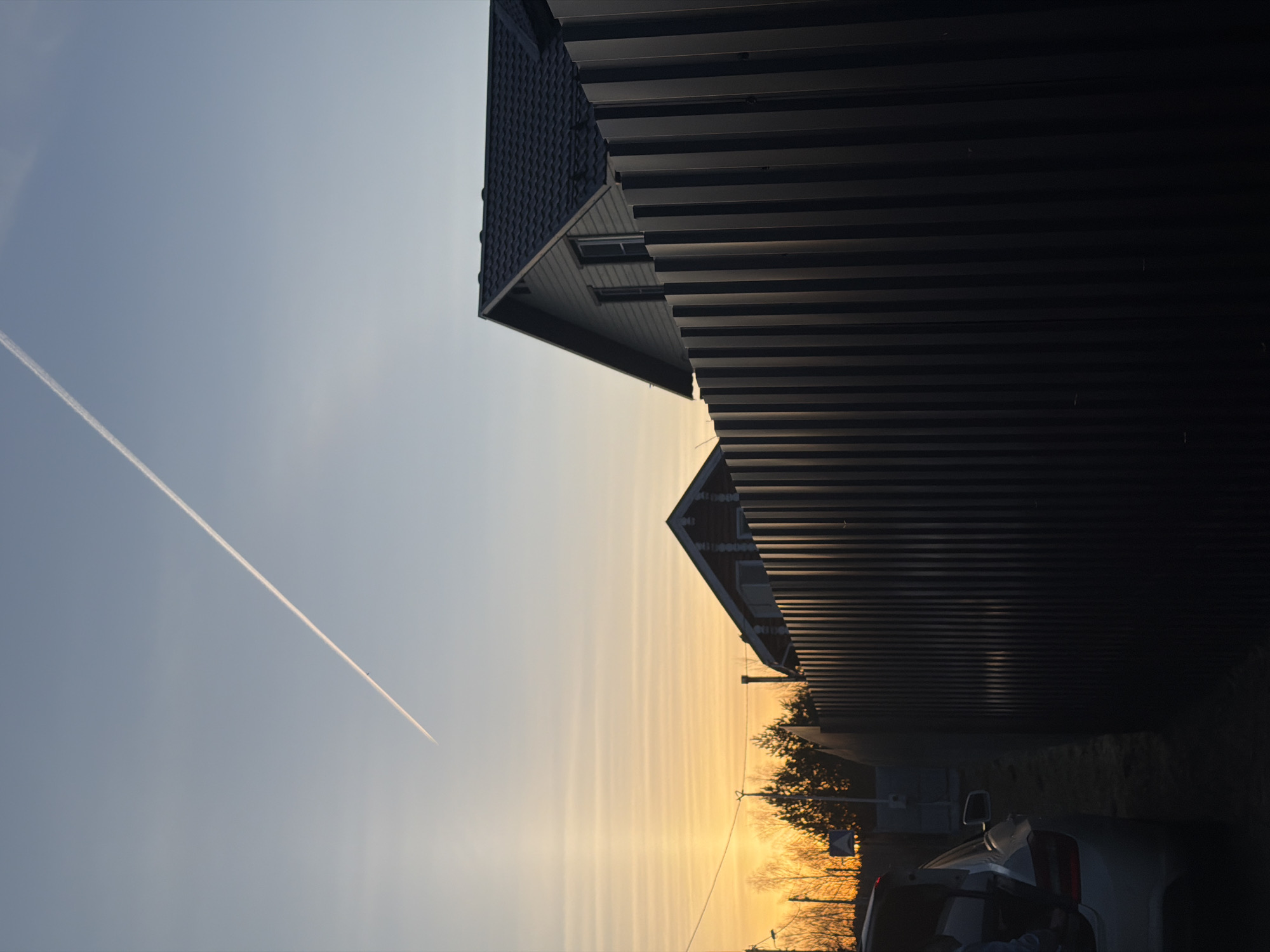 Sunset captured in Russian residential community