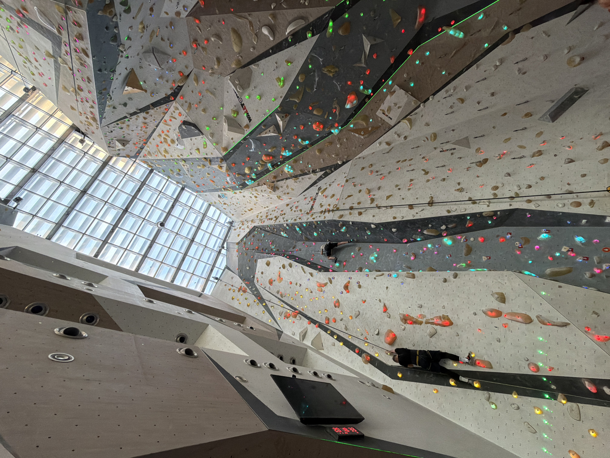 Modern climbing gym interior documented by witness