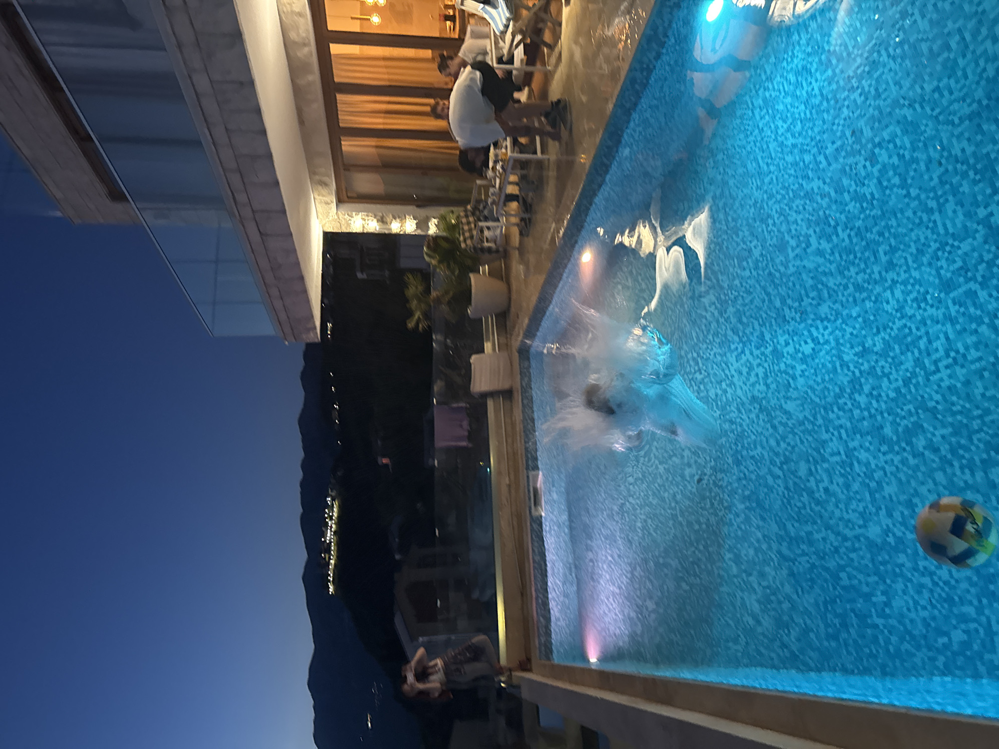Men jump from balcony into pool in Montenegro