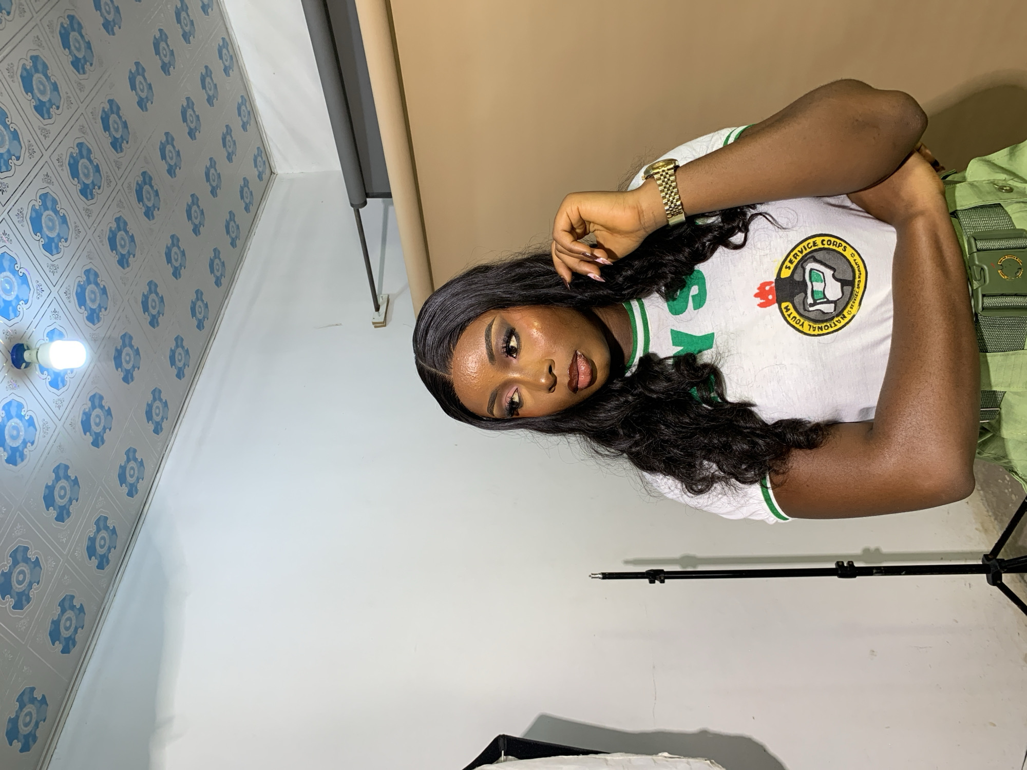 NYSC uniform photo session in Gura Top studio