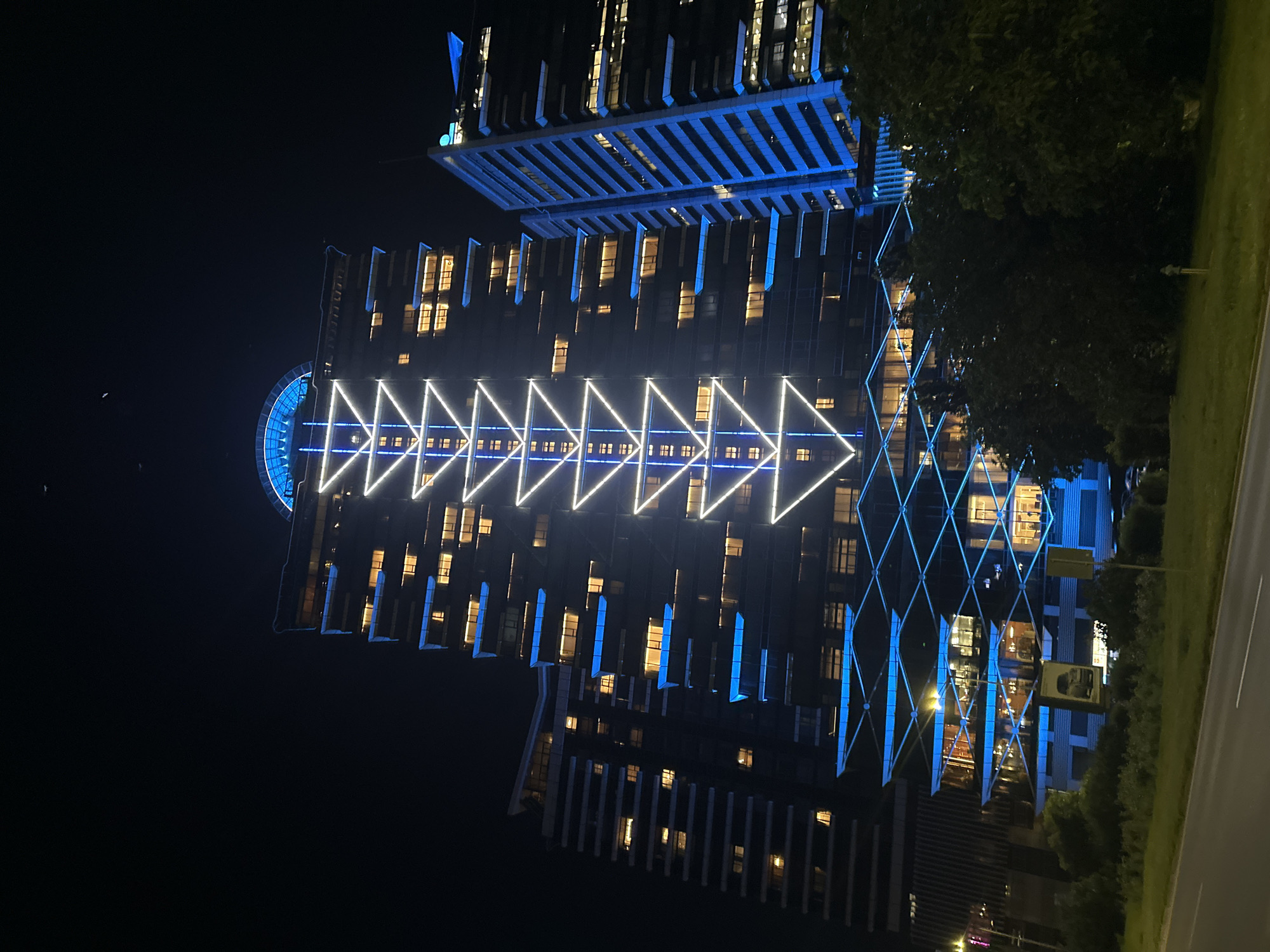 Evening scenes documented across illuminated Sofia cityscape