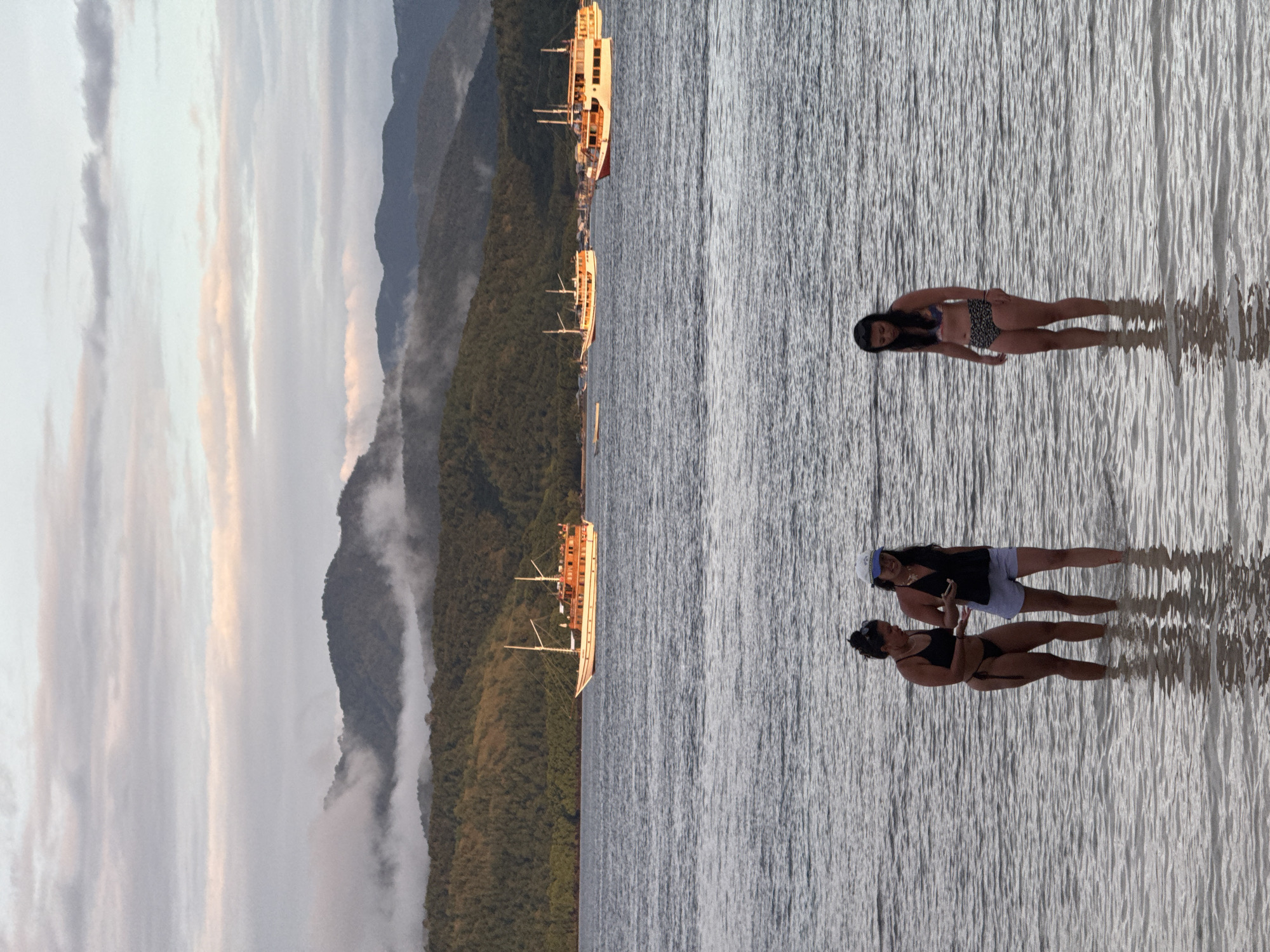 Beach volleyball and water activities observed in Rinca Village
