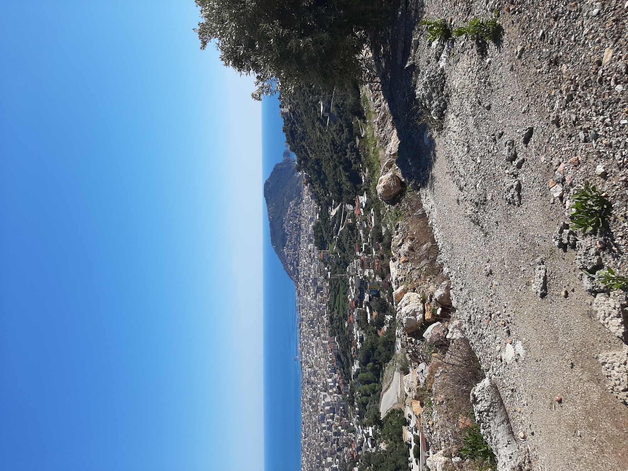 Clear day view captured overlooking Alanya coastline, Turkey