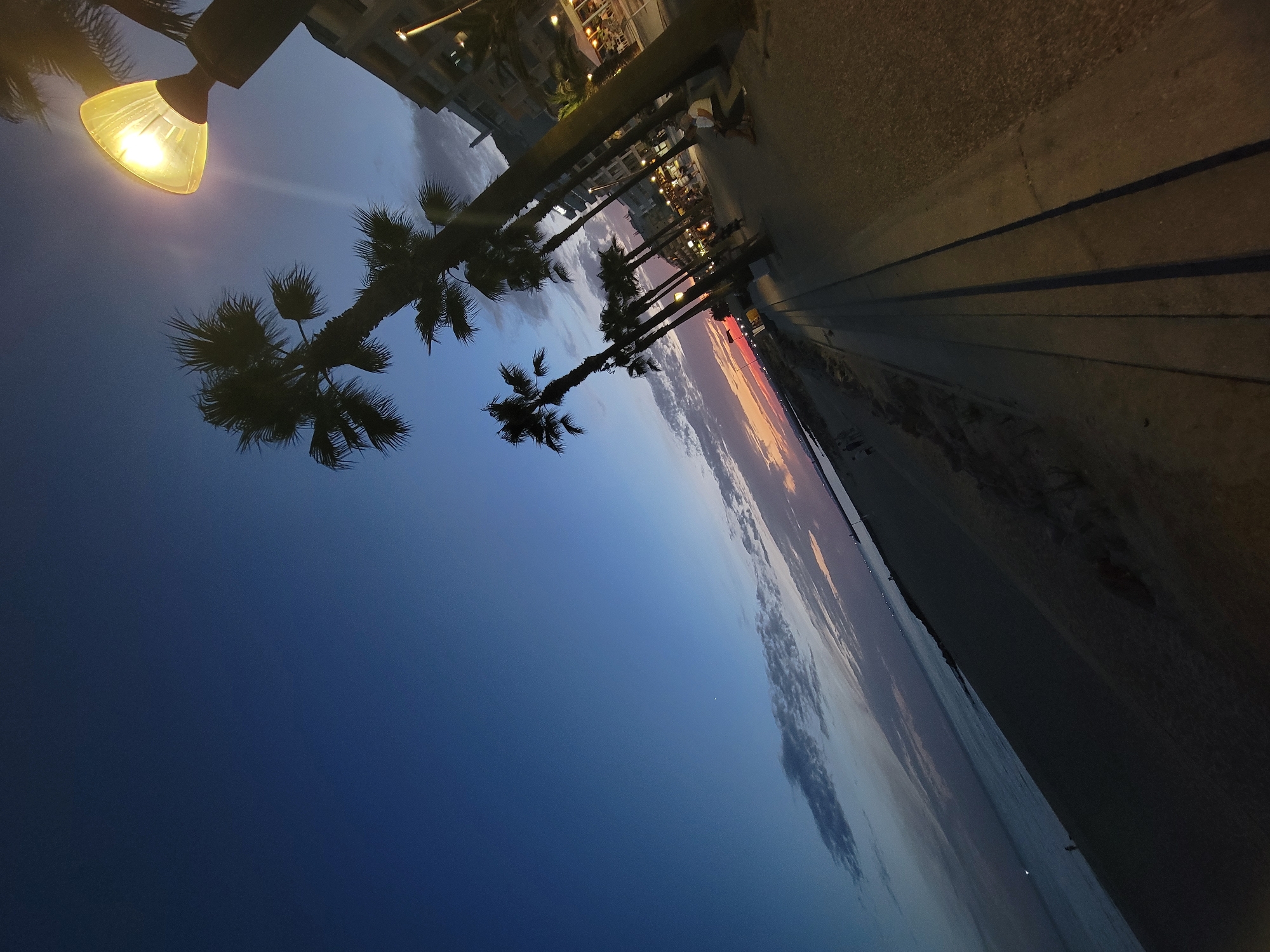 Sunset and live music on the Quarteira waterfront