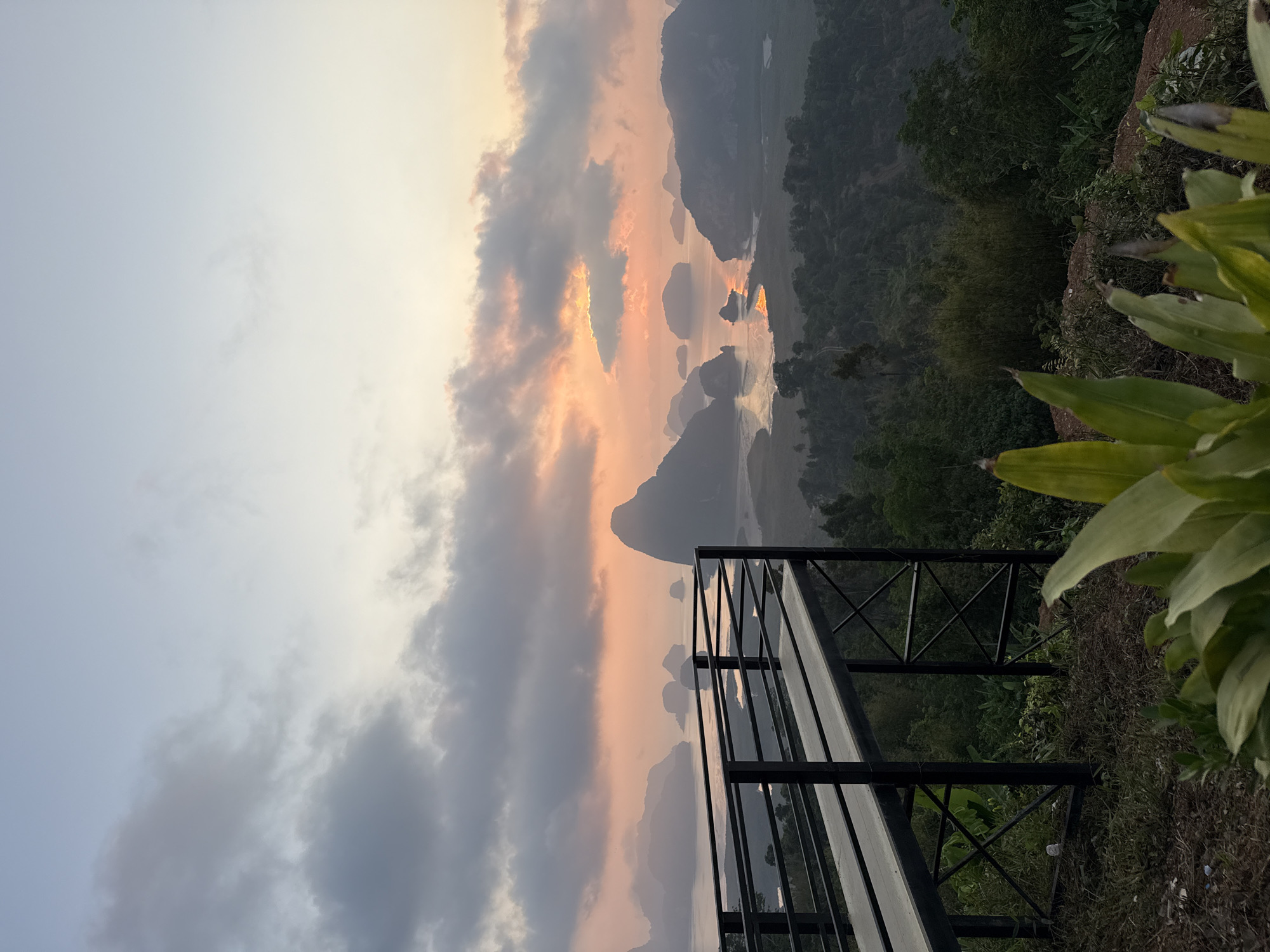 Sunset coastal views captured at Ban Khlong Khian viewing platforms