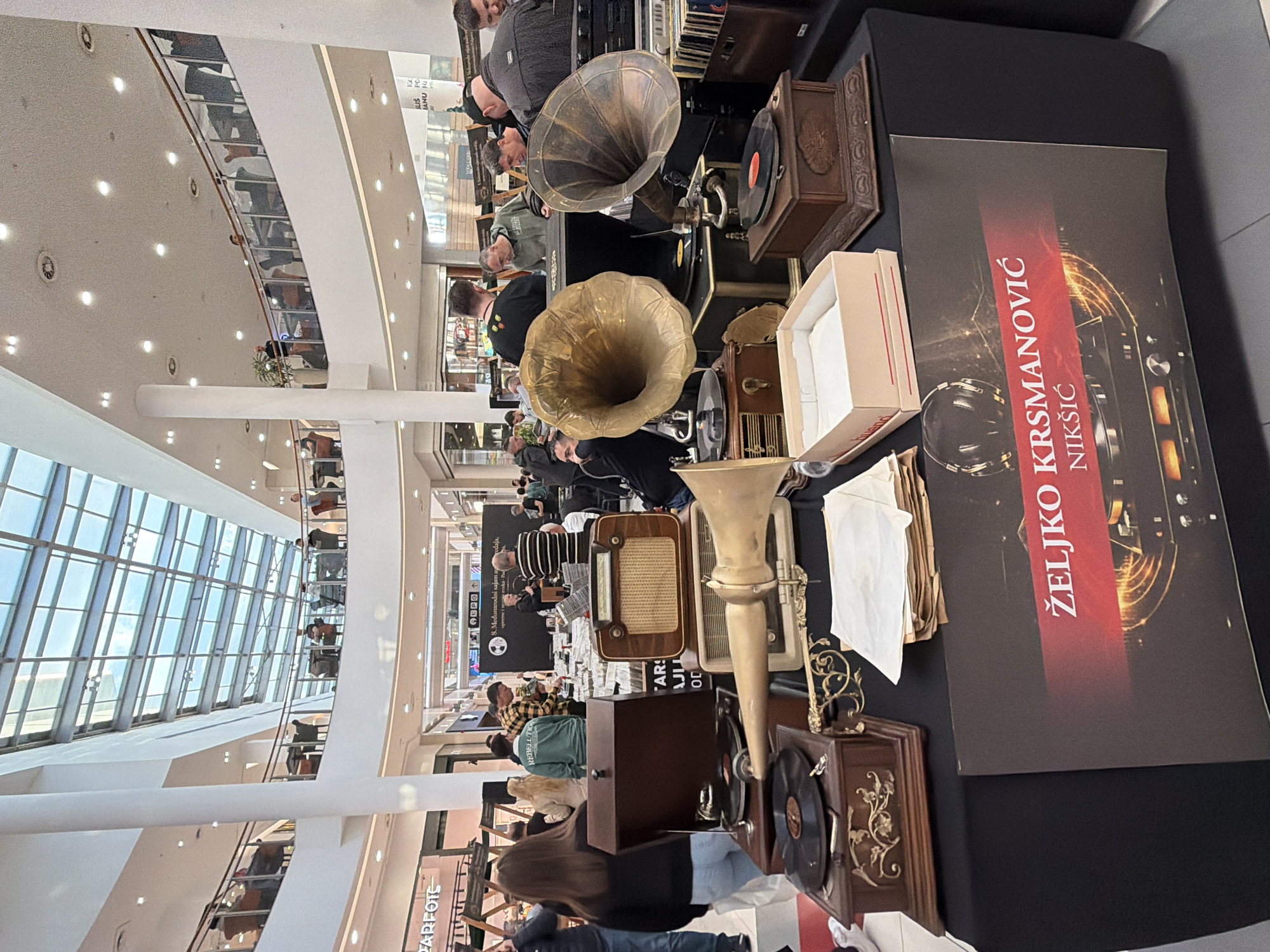 Vintage audio equipment displayed at international fair in Podgorica