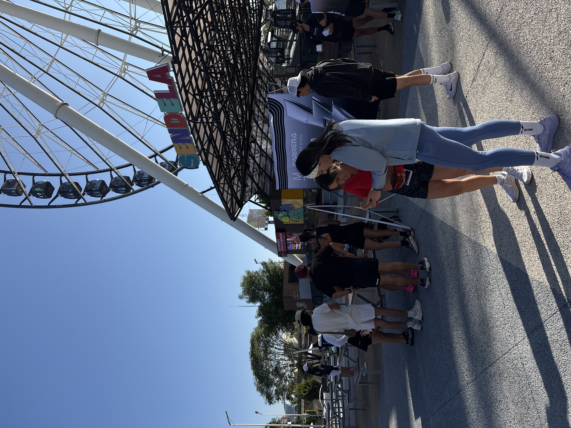 Afternoon activity documented around Puebla's Estrella de Puebla Ferris wheel